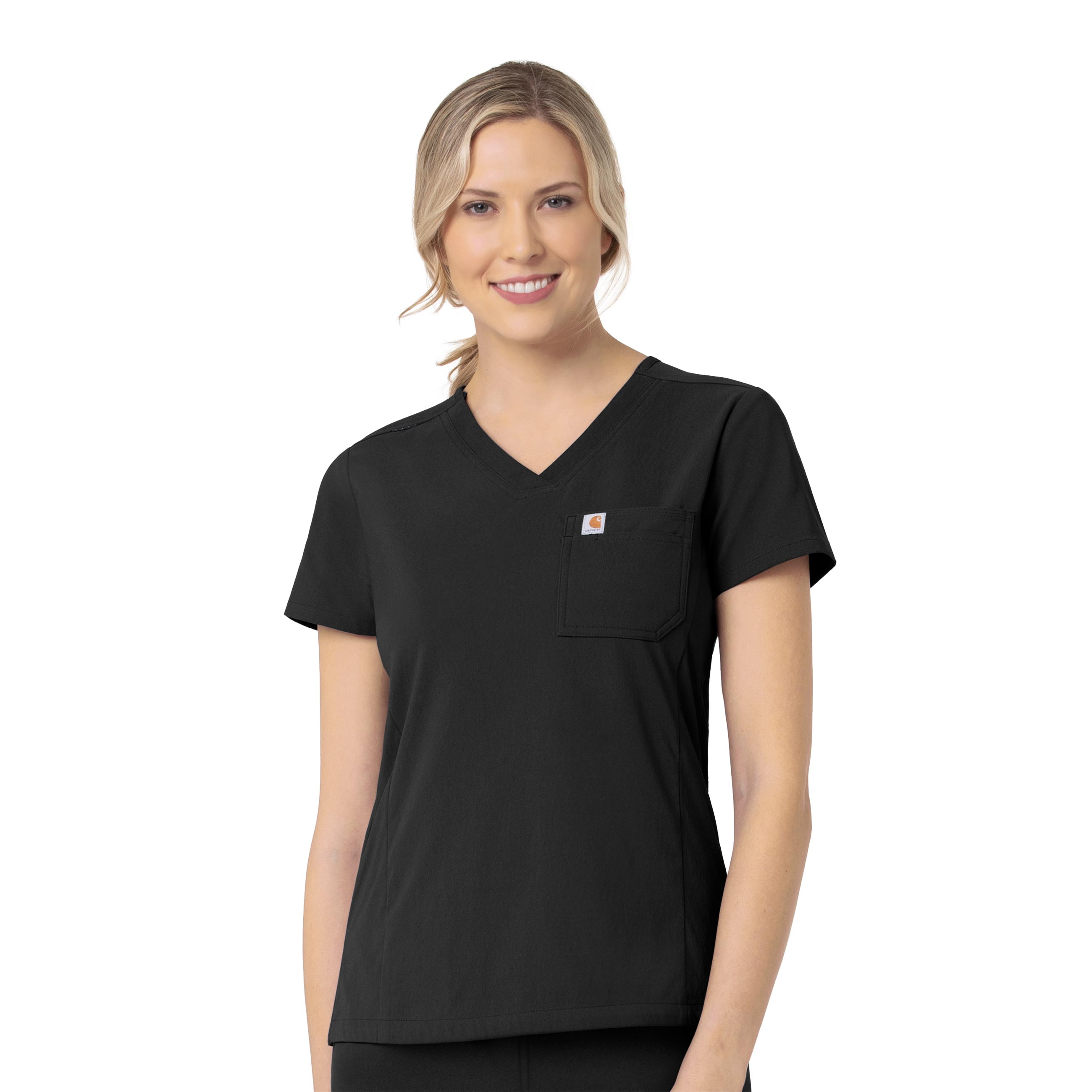 Carhartt Rugged Flex Peak C12137 Women&#8216;s Moisture Wicking Tuck-In Scrub Top-Carhartt