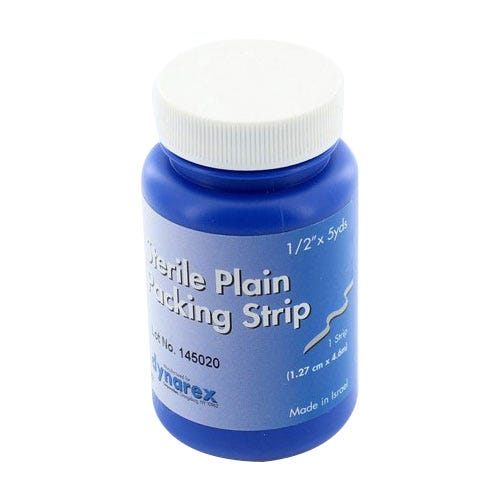Packing Strips Plain Plain Sterile 1/2" x 5yds
