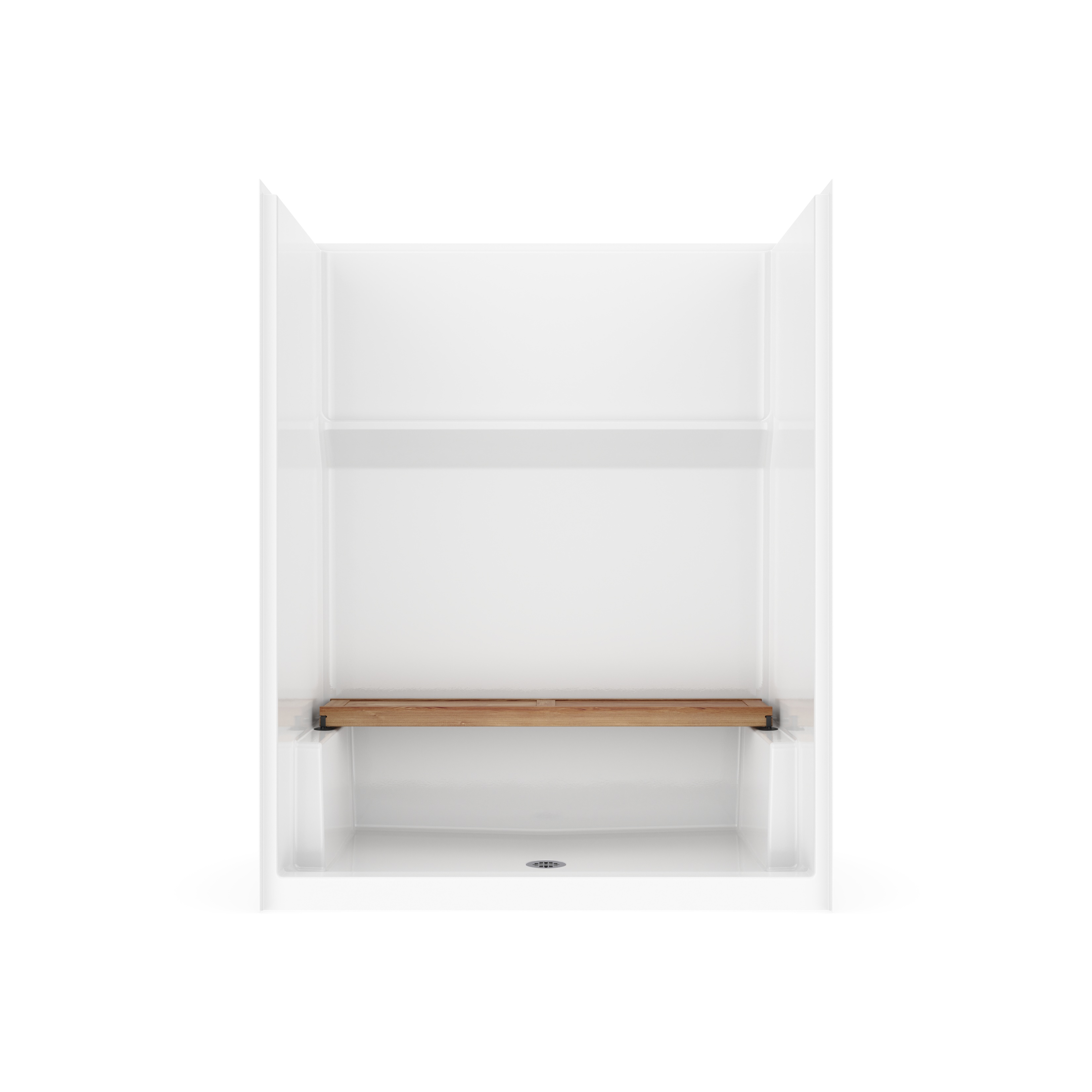 Icon SH6034 AcrylX™ Alcove Center Drain One-Piece Shower in White view 4