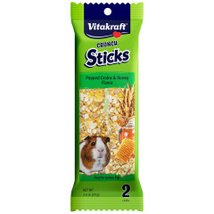 Image of Vitakraft Crunch Sticks Guinea Pig Treat Popped Grains/Honey Flvr-2 Sticks