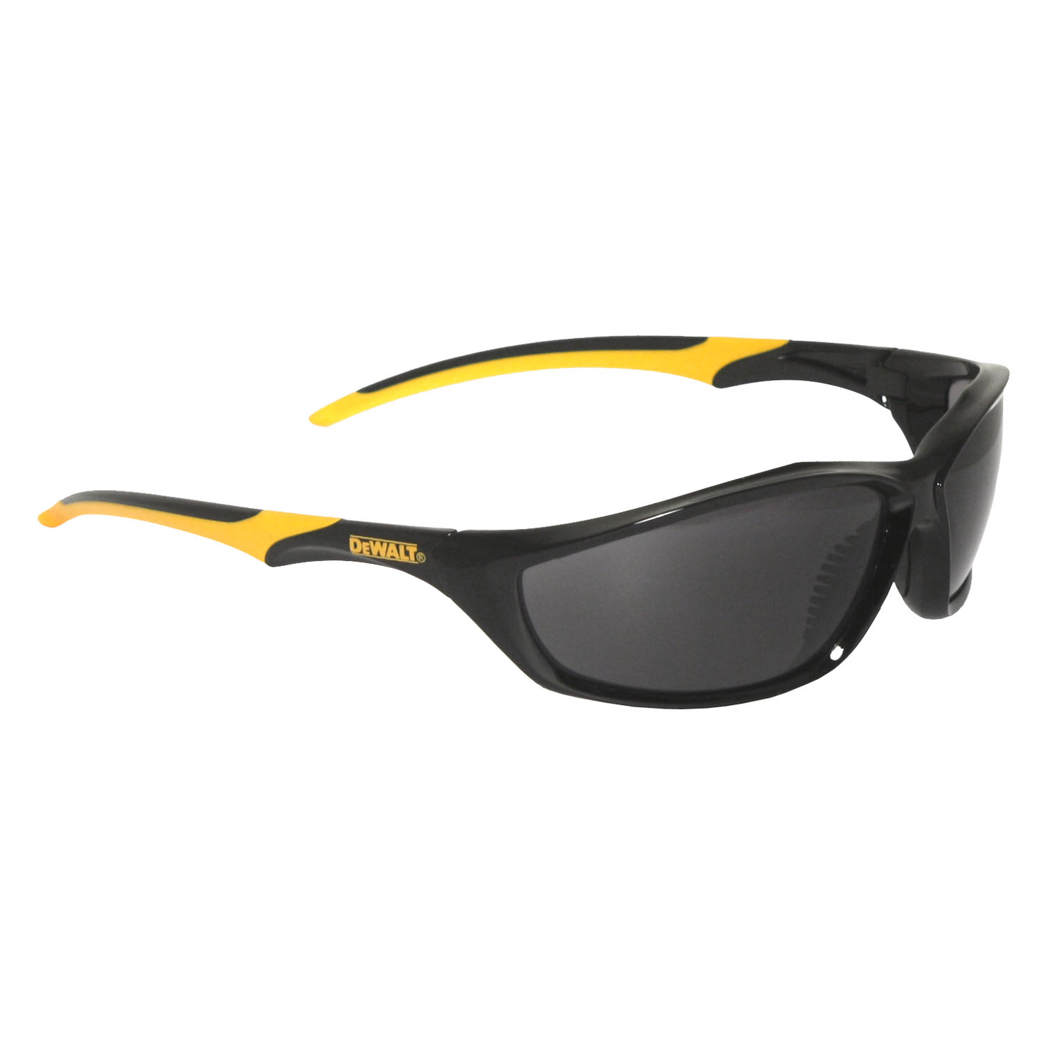 DPG96 Router Retail Protective Eyewear - Black/Yellow Frame - Smoke Lens