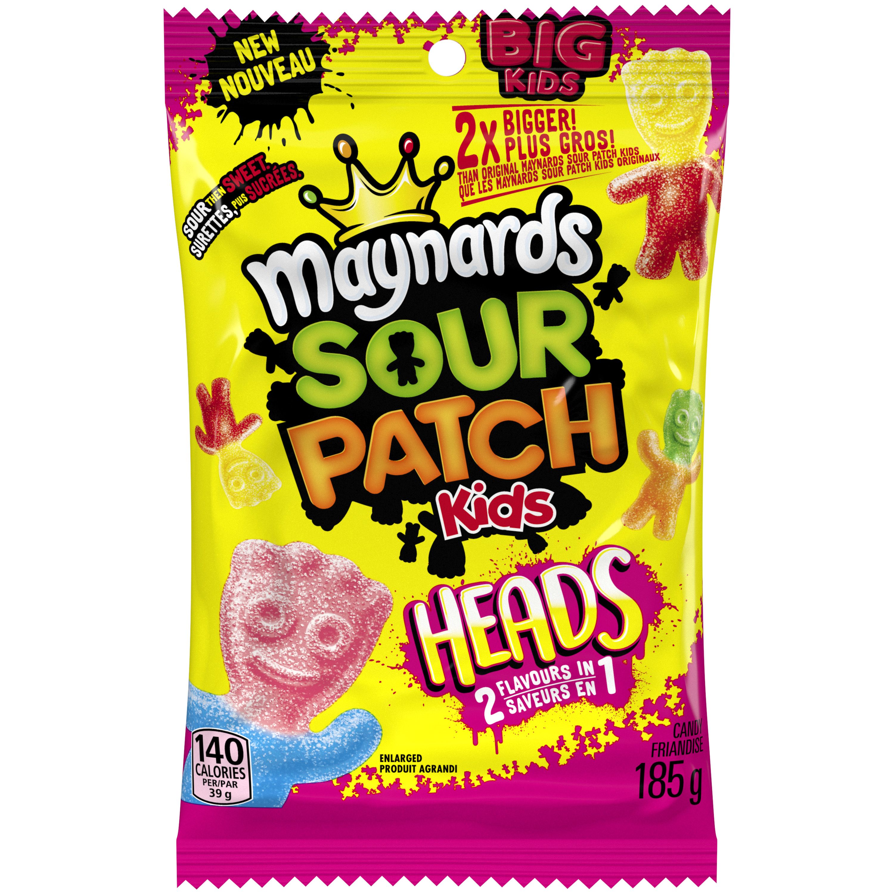 Maynards Big Sour Patch Kids Heads Candy, 185G