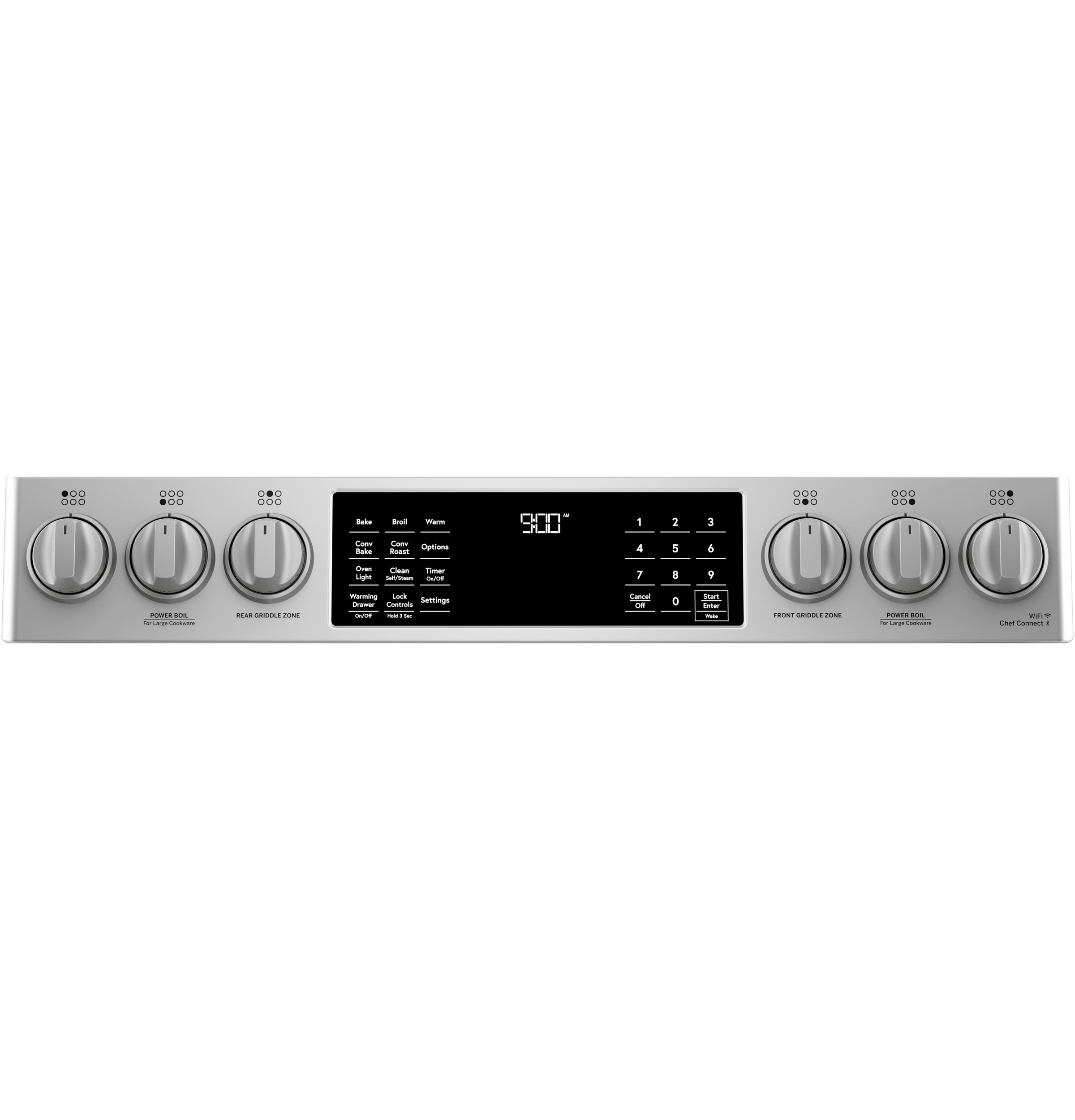 30" S/I — Dual Fuel RG — 6 Burners — Slf Cln w/ Stm Cln Opt — Cast Iron Griddle — Sgl Oven w/ Wrmg Drwr — True European Conv w/ Precise Air — ADA Compliant — Connectable via built-in WiFi view 6