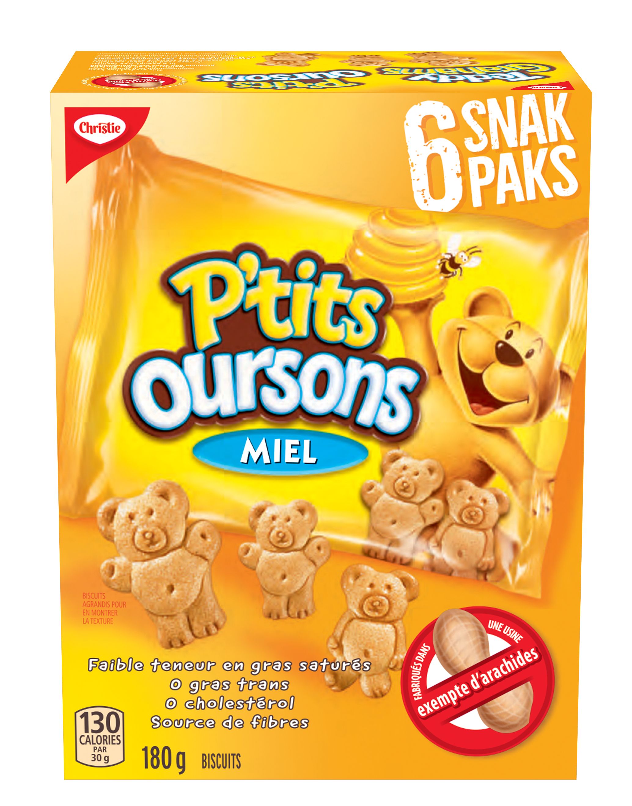 P'TITS OURSONS Miel Snak Paks 180 g