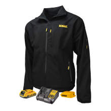 DEWALT DCHJ090BD1 EU Structured Soft Shell Heated Jacket with UK Charger