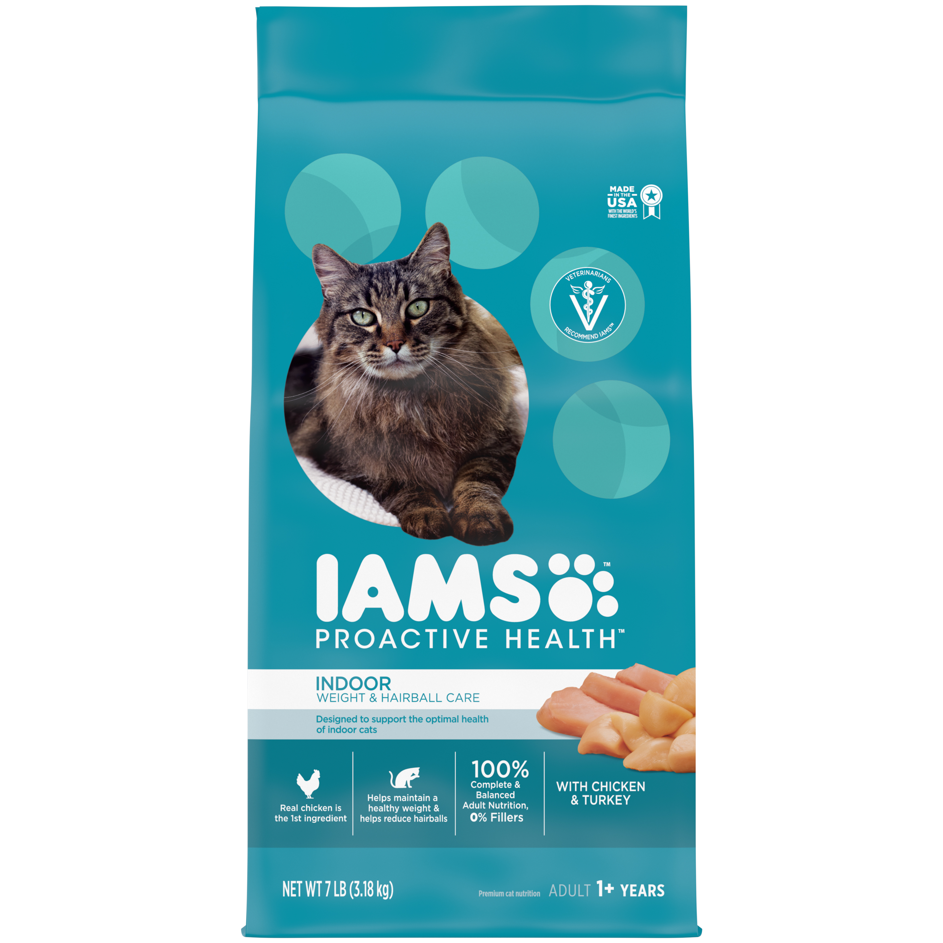7 Lb Iams Cat Indoor Weight Hairball (4 Per Bale) - Health/First Aid