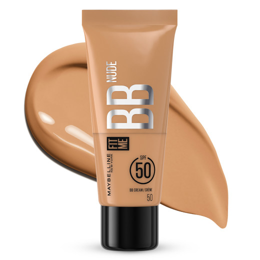 maybelline new york fit me nude cilt bakımı etkili nemlendirici spf50 bb krem - 50