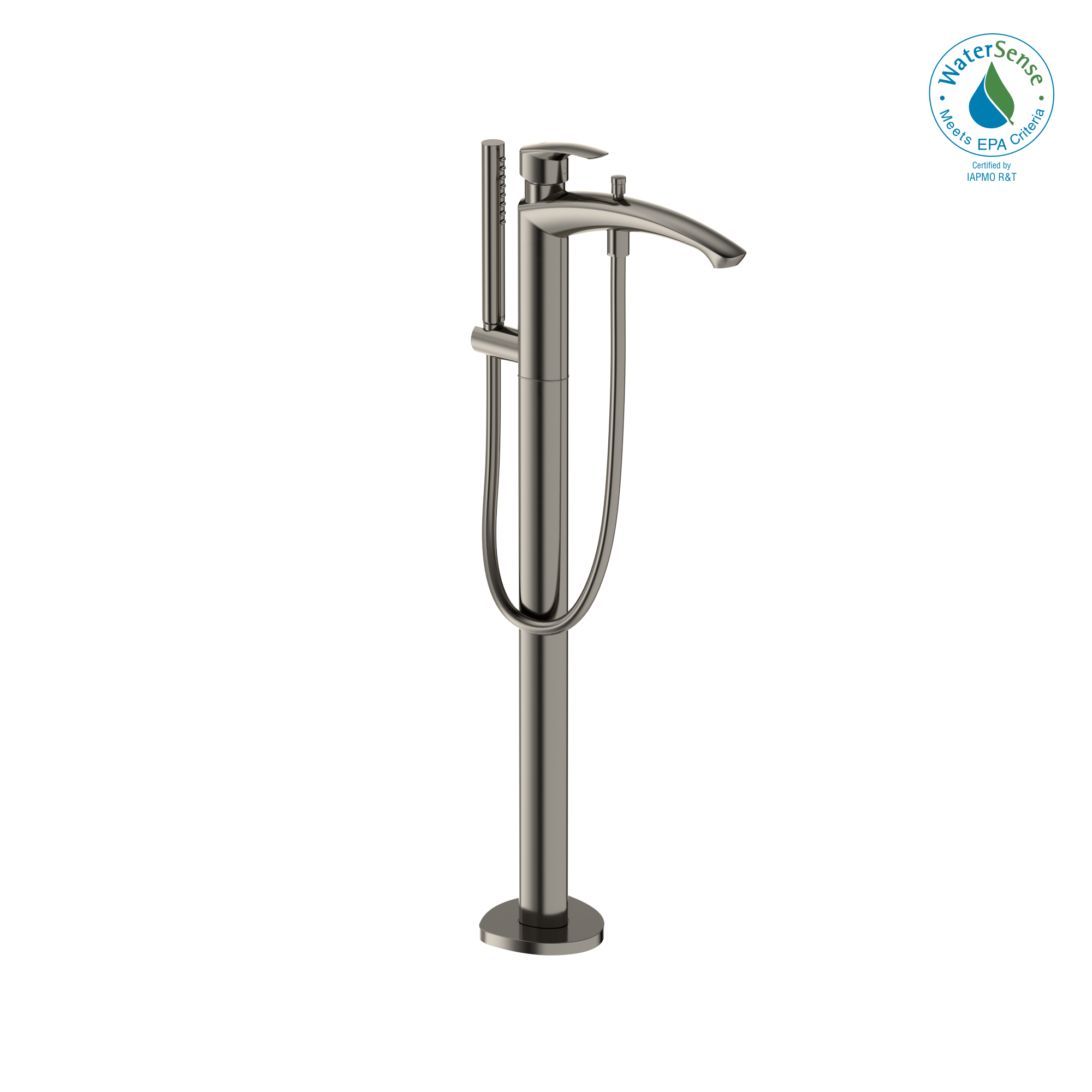 TOTO GM Single-Handle Free Standing Tub Filler with Handshower, Polished Nickel, Brass, TBG09306U#PN