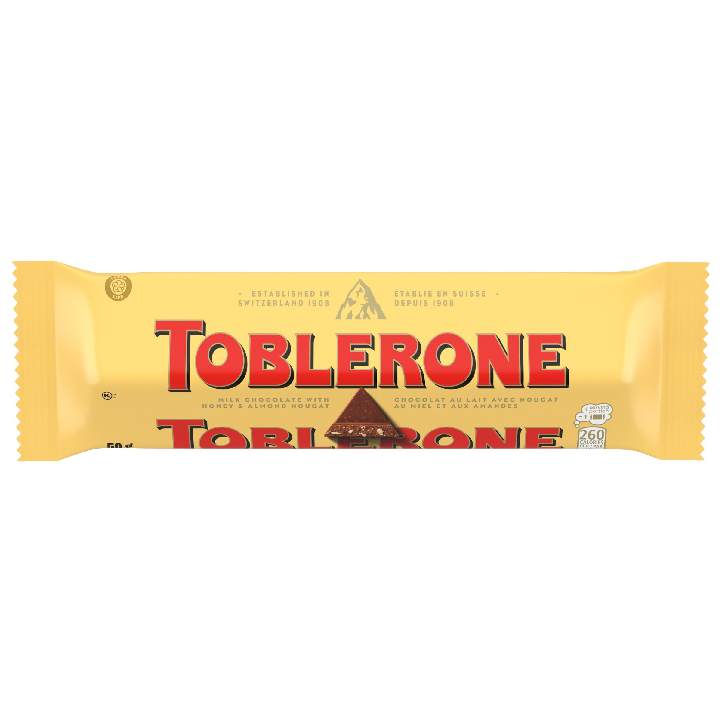 TOBLERONE Milk Chocolate with Honey and Almond Nougat Bar (50 g)-0