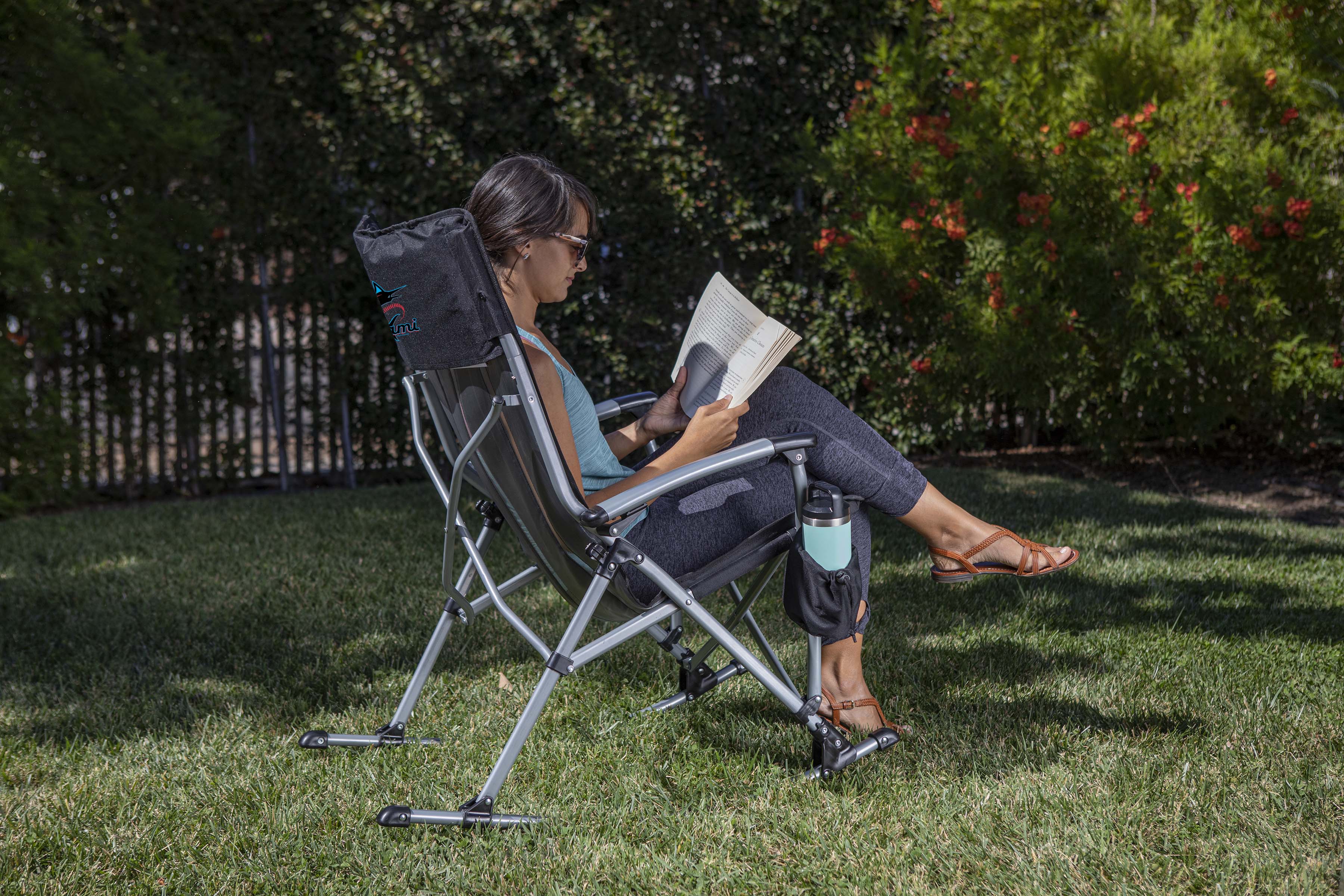 Miami Marlins - Outdoor Rocking Camp Chair