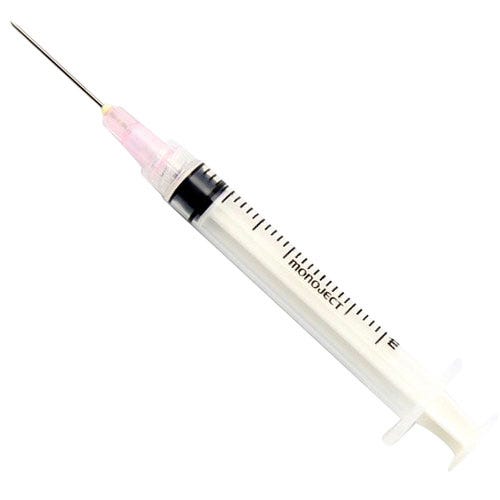 Monoject 3 cc Syringe w/20ga x 1" Needle, Soft Pack - 100/Box