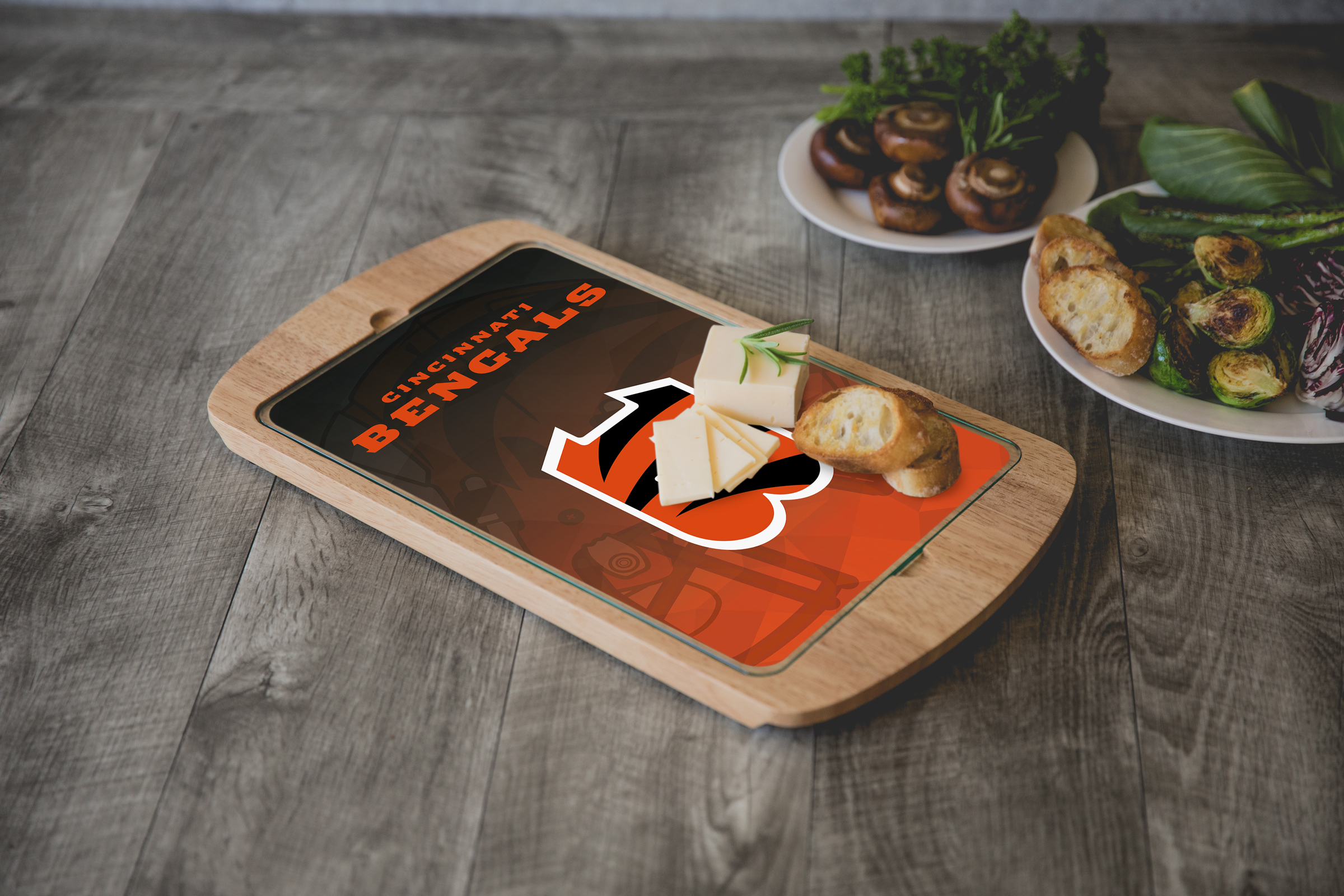 Cincinnati Bengals - Billboard Glass Top Serving Tray