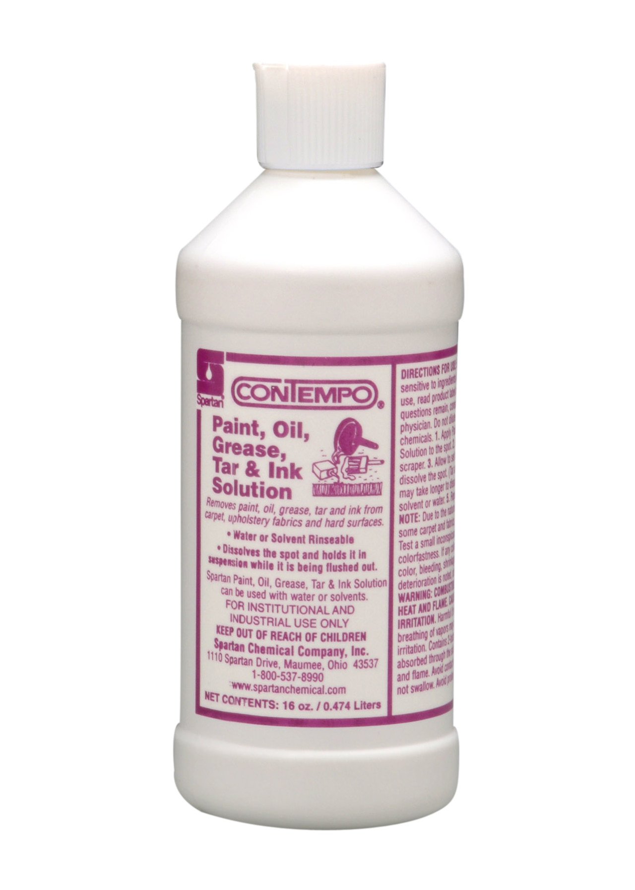 Spartan Chemical Company Contempo Paint, Oil, Grease, Tar & Ink Solution, 16OZ 12/CASE