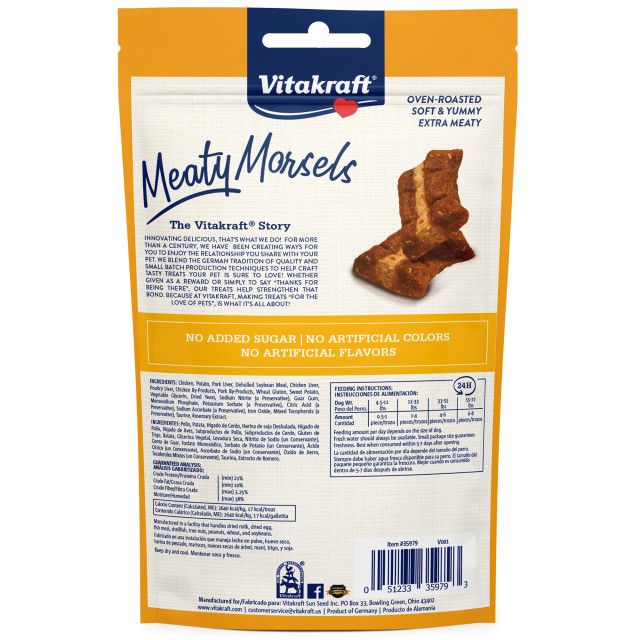 Back-Image showing Meaty Morsels Chicken Recipe with Sweet Potato