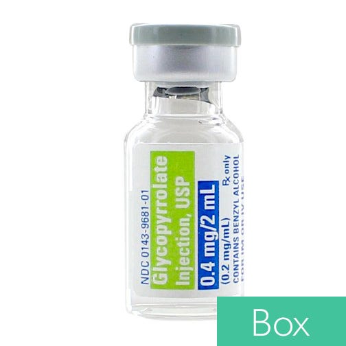 Glycopyrrolate 0.2mg/ml 2ml Single Dose Vial - 25/Box