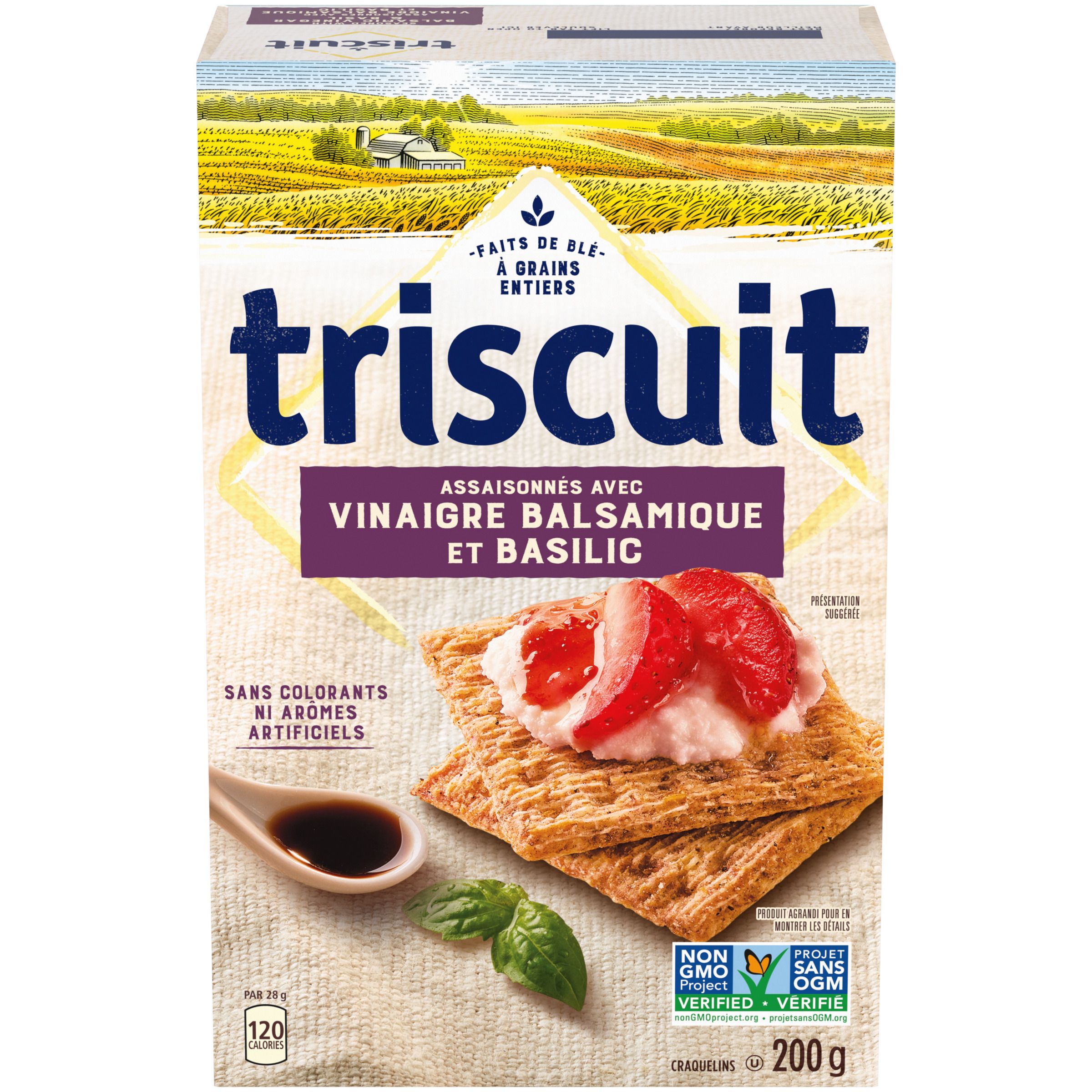 TRISCUIT Vinaigre Balsamique et Basilic Craquelins 200g