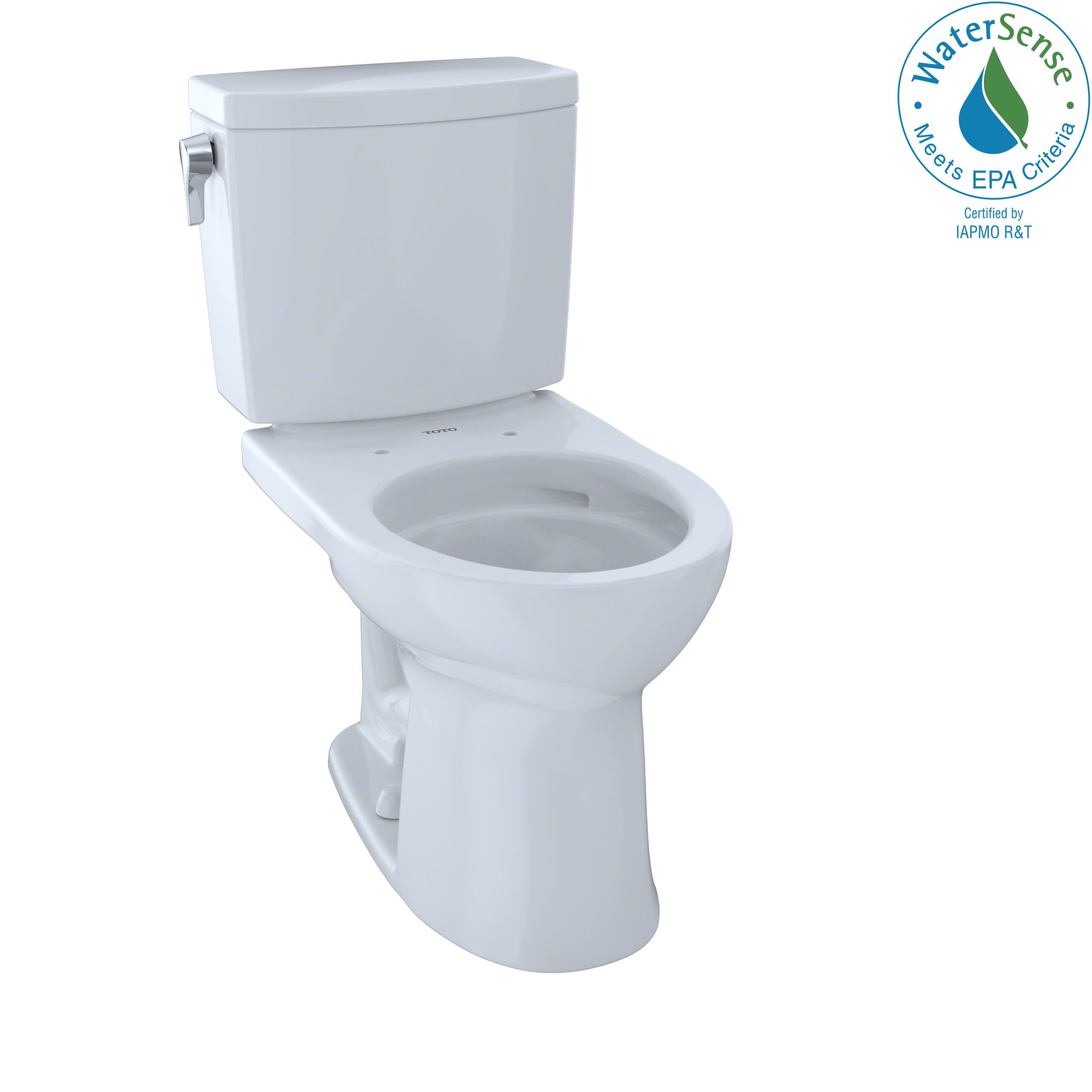 TOTO Drake II 1G Two-Piece Round 1.0 GPF Universal Height Toilet with CEFIONTECT, Cotton White, Vitreous China, CST453CUFG#01