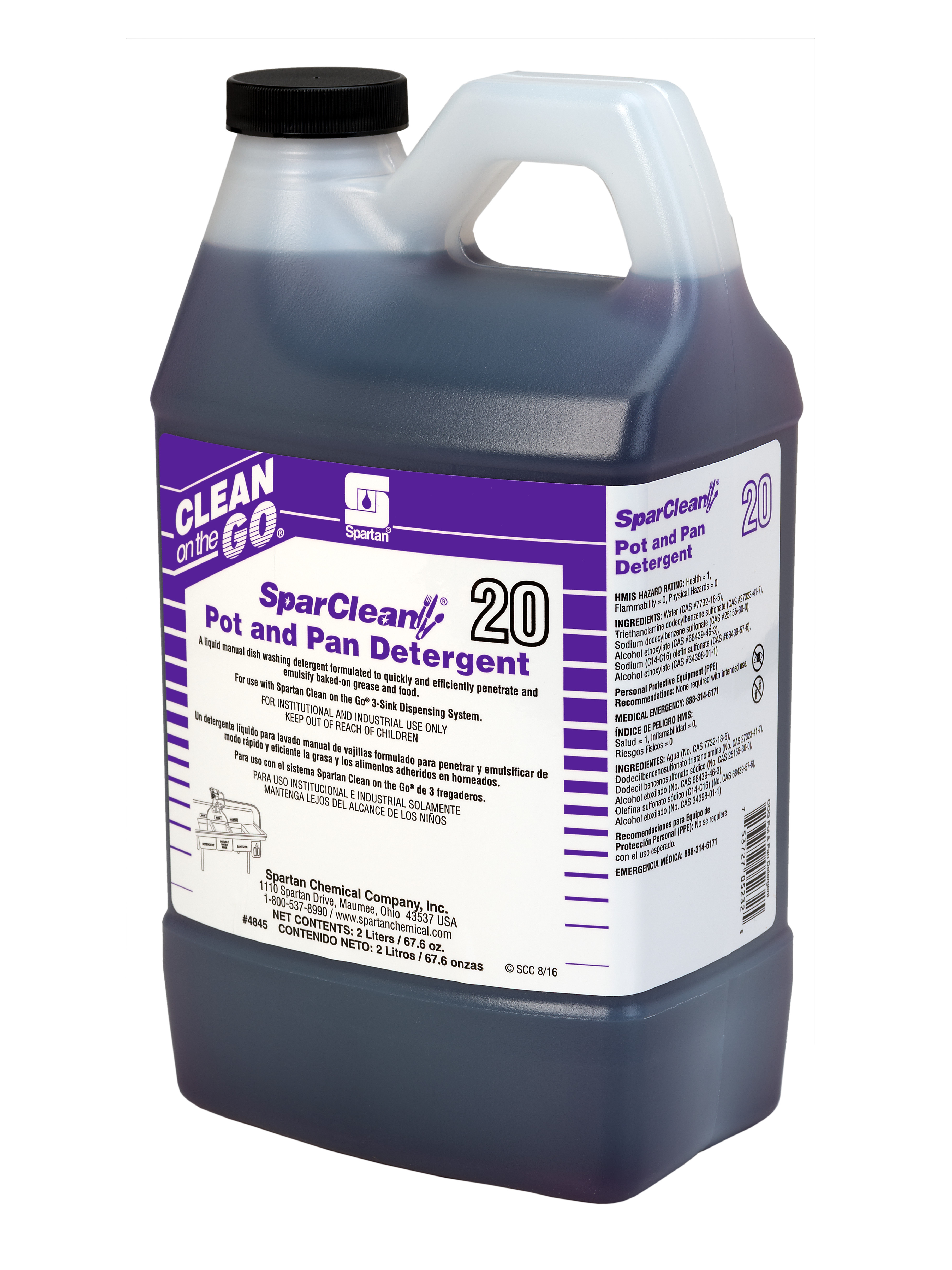 COG+Pot+and+Pan+Detergent+20+%7B2+liter+%284+per+case%29%7D+CLEAN+ON+THE+GO+%2320+SparClean