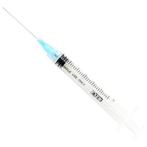 Syringe w/Needle 3cc 25ga 1 1/2" - 100/Box