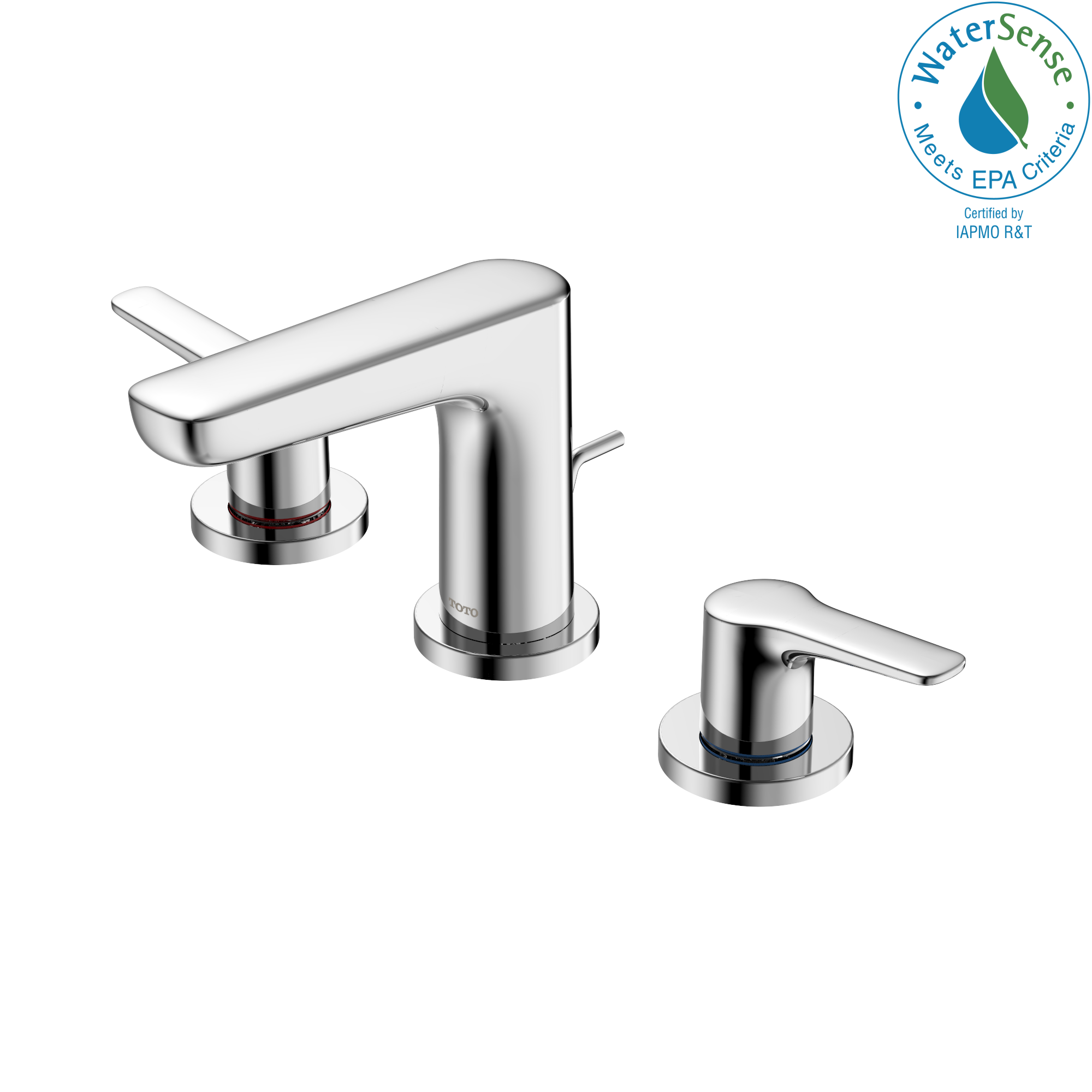 TOTO GS Series 1.2 GPM Two Handle Widespread Bathroom Sink Faucet with Drain Assembly, Polished Chrome, Brass, TLG03201U#CP