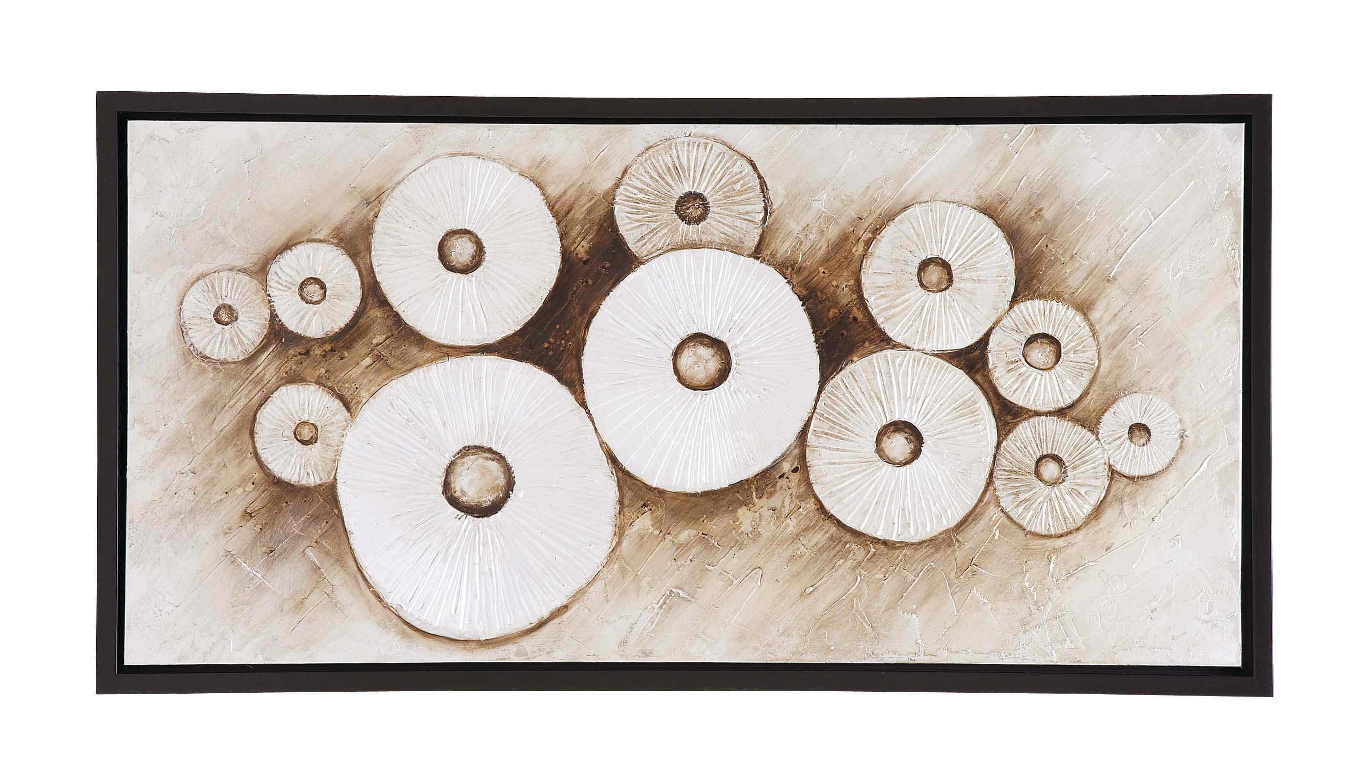 White Wood Abstract Wall Decor with Black Frame, 55" x 2" x 28" (2 pcs) 