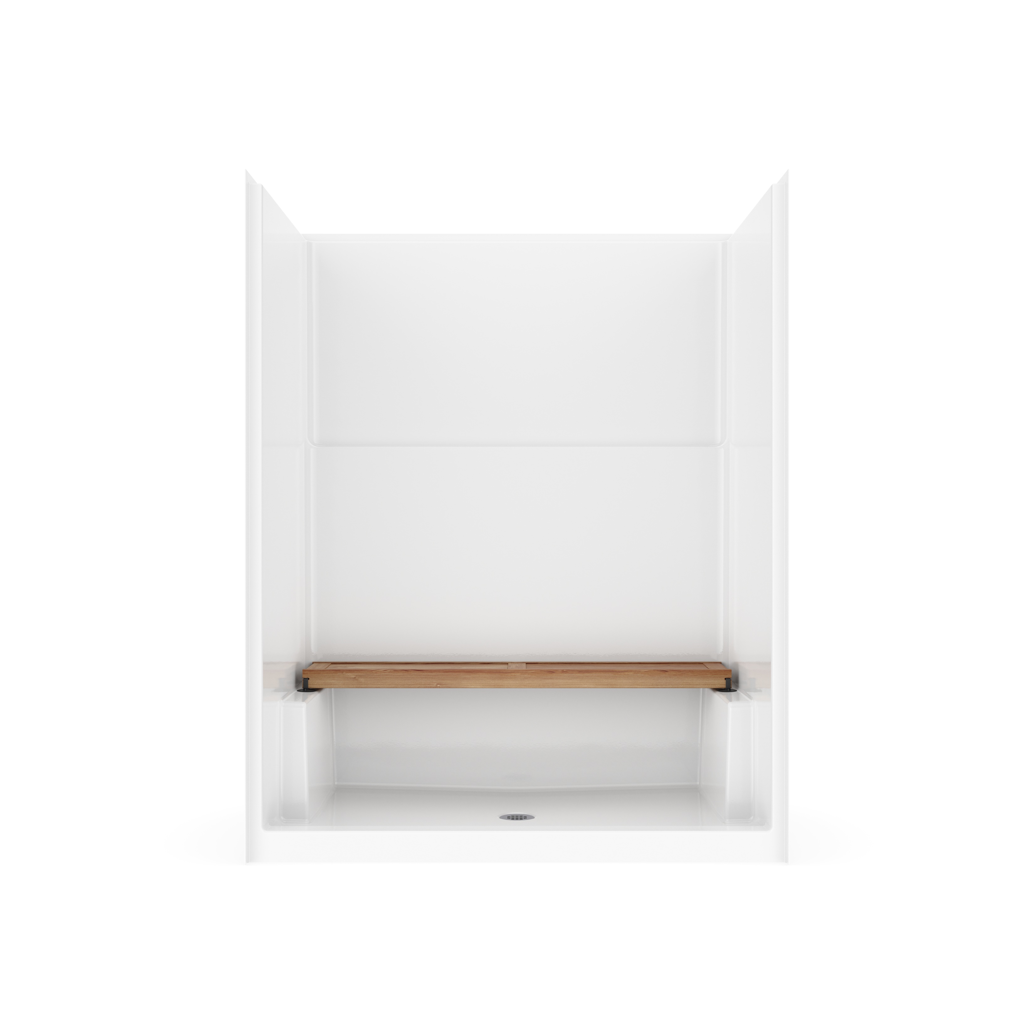 Icon SH6036 AcrylX™ Alcove Center Drain One-Piece Shower in White view 5