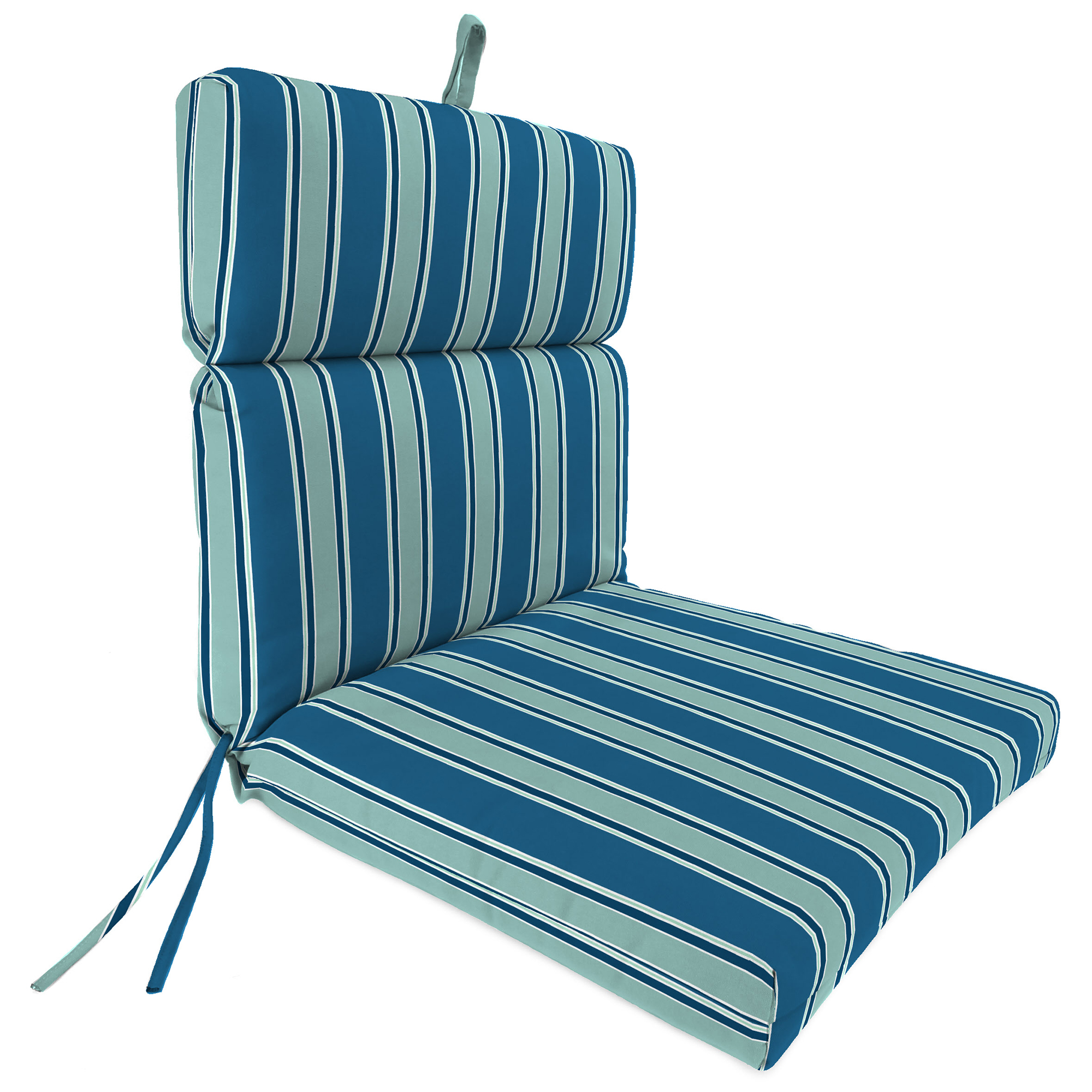 New Outdoor Dining Lounge Chair Cushion with Ties and Loop 22" x 44", UV Treated - Picture 13 of 19