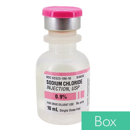 Sodium Chloride 0.9%, 10ml Single Dose Vial - 25/Box