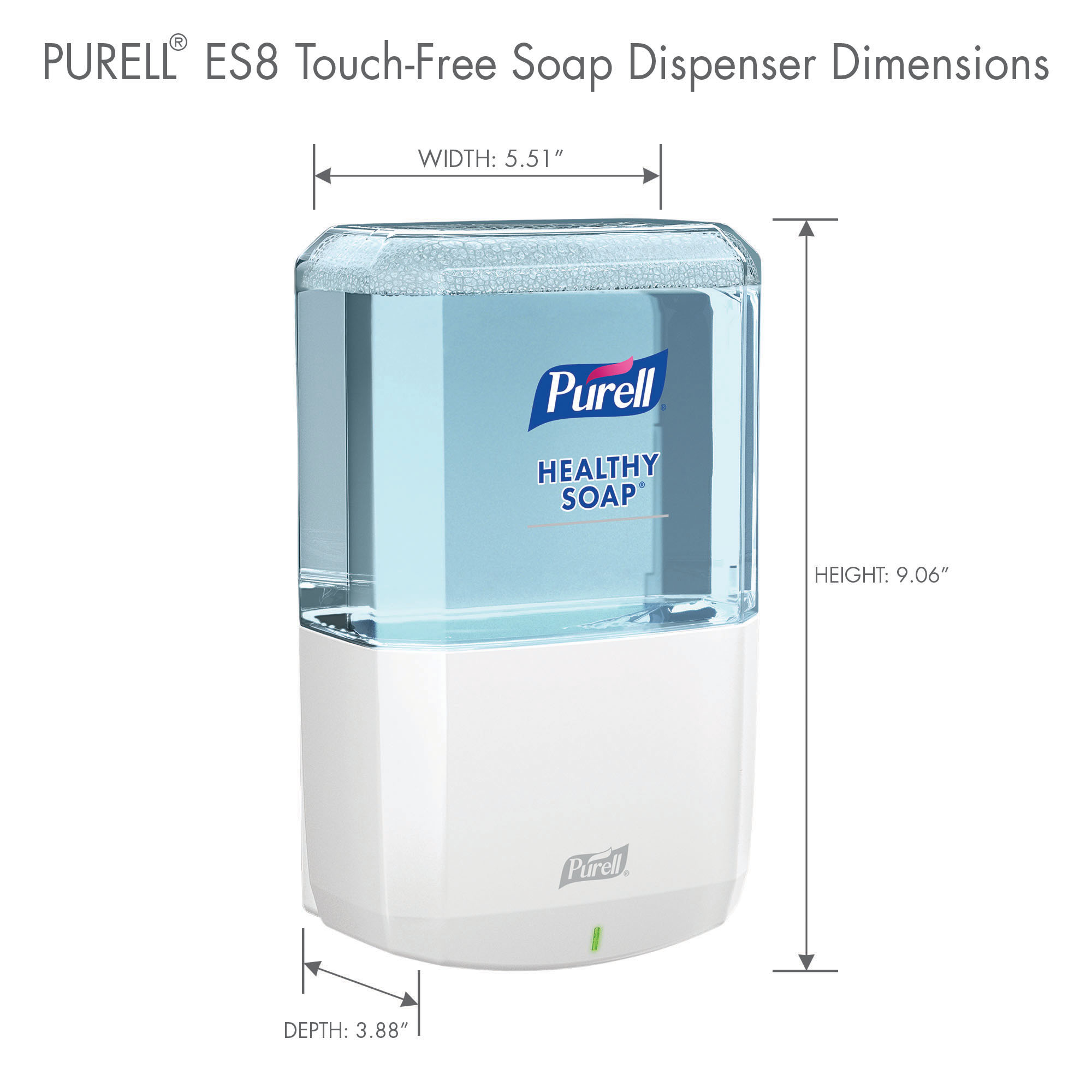 Picture of Purell® Es8 Dispenser, Foam Soap, ,Touch-Free, 1200ml,  White (GOJ773001)