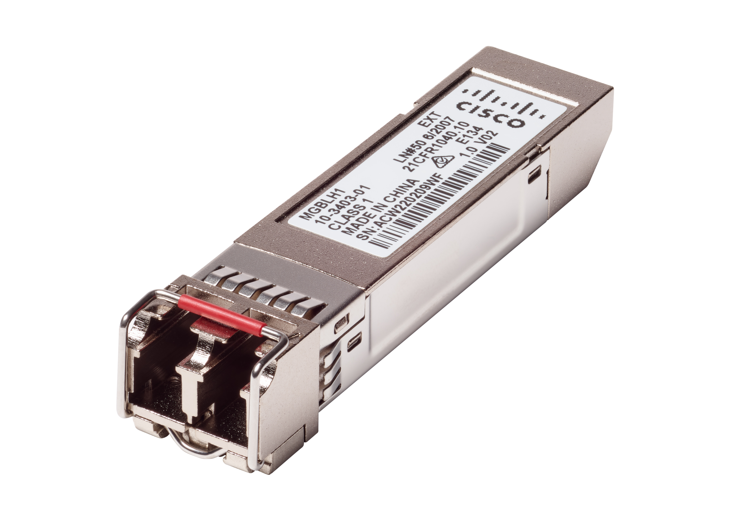 Picture of Cisco MGBLH1 SFP (mini-GBIC) - 1 x LC 1000Base-LH Network - For Data Networking, Optical Network - Optical Fiber - Single-mode - Gigabit Ethernet - 1000Base-LH - Hot-swappable