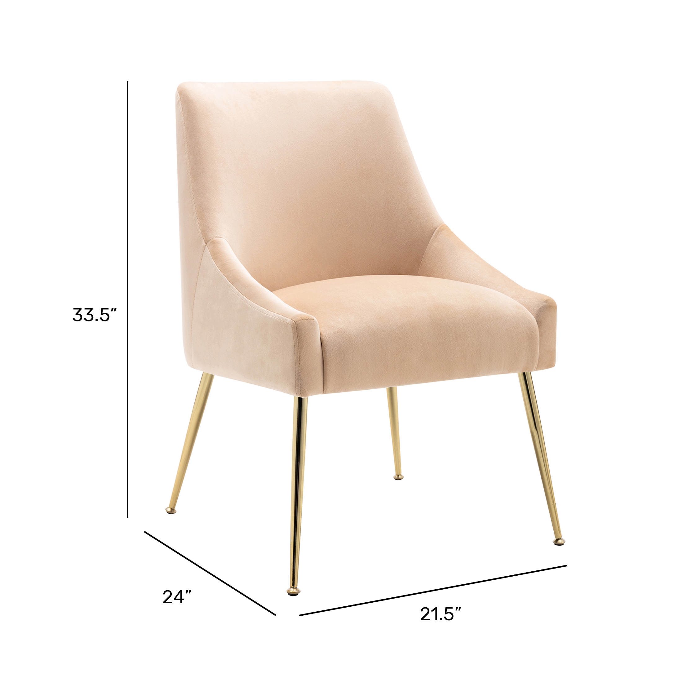 Upholstered Velvet Accent ChairWWT Spec Image