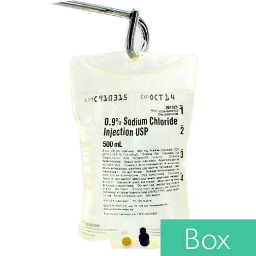 Sodium Chloride 0.9%, 500ml bag- 24/Case