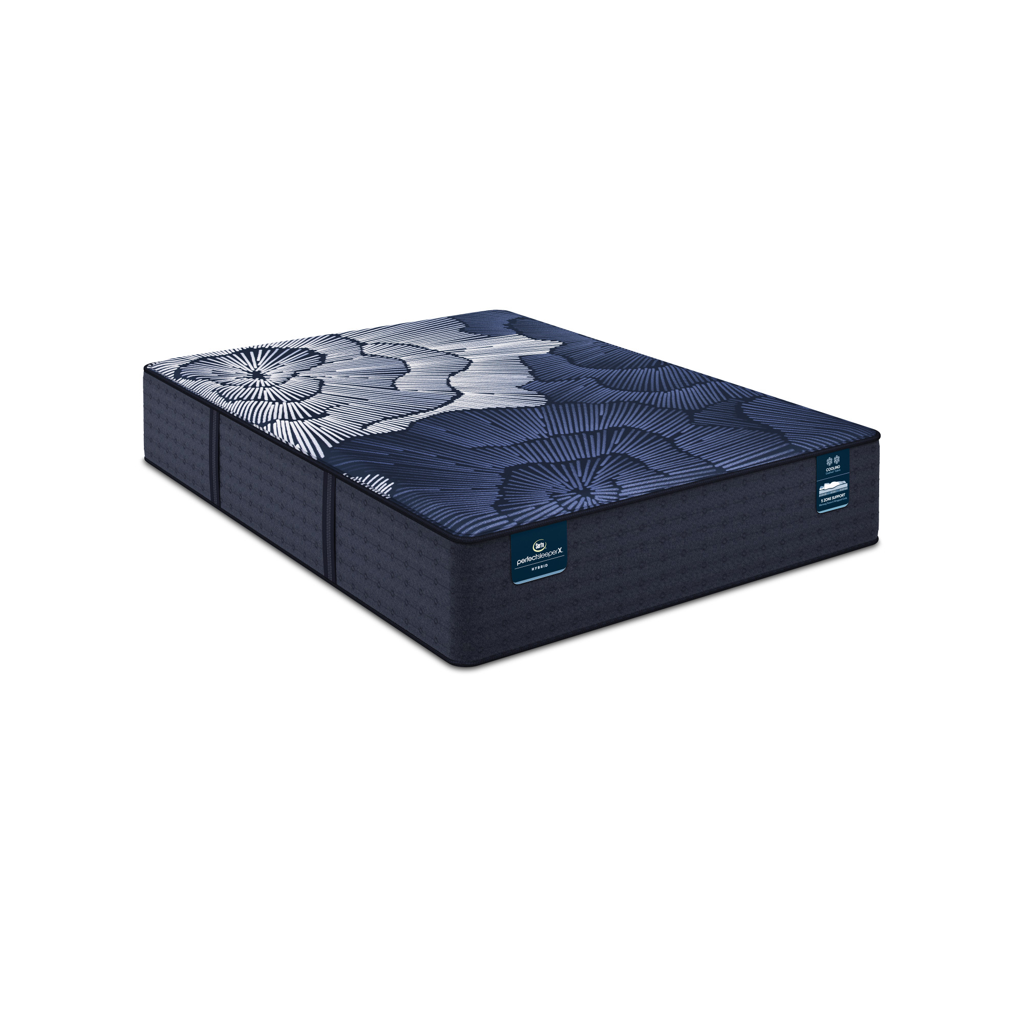 Serta Perfect Sleeper Hybrid Perfect Sleeper X Prescott 14" Hybrid Medium Firm Mattress Low Profile Set -King