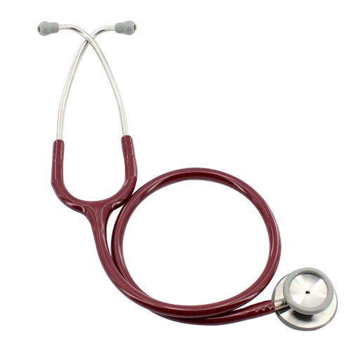 Adscope® 603 Clinician Stethoscope, 22" Tubing/31" Overall Length, Burgundy, Stainless Chestpiece w/Satin Finish