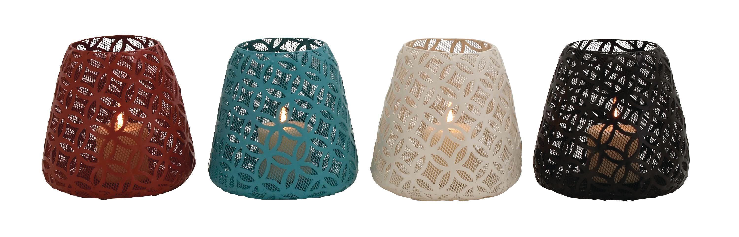 ( incomplete) Multi Metal Vintage Lantern, Set of 4 8\" x 8\" x 8\"
