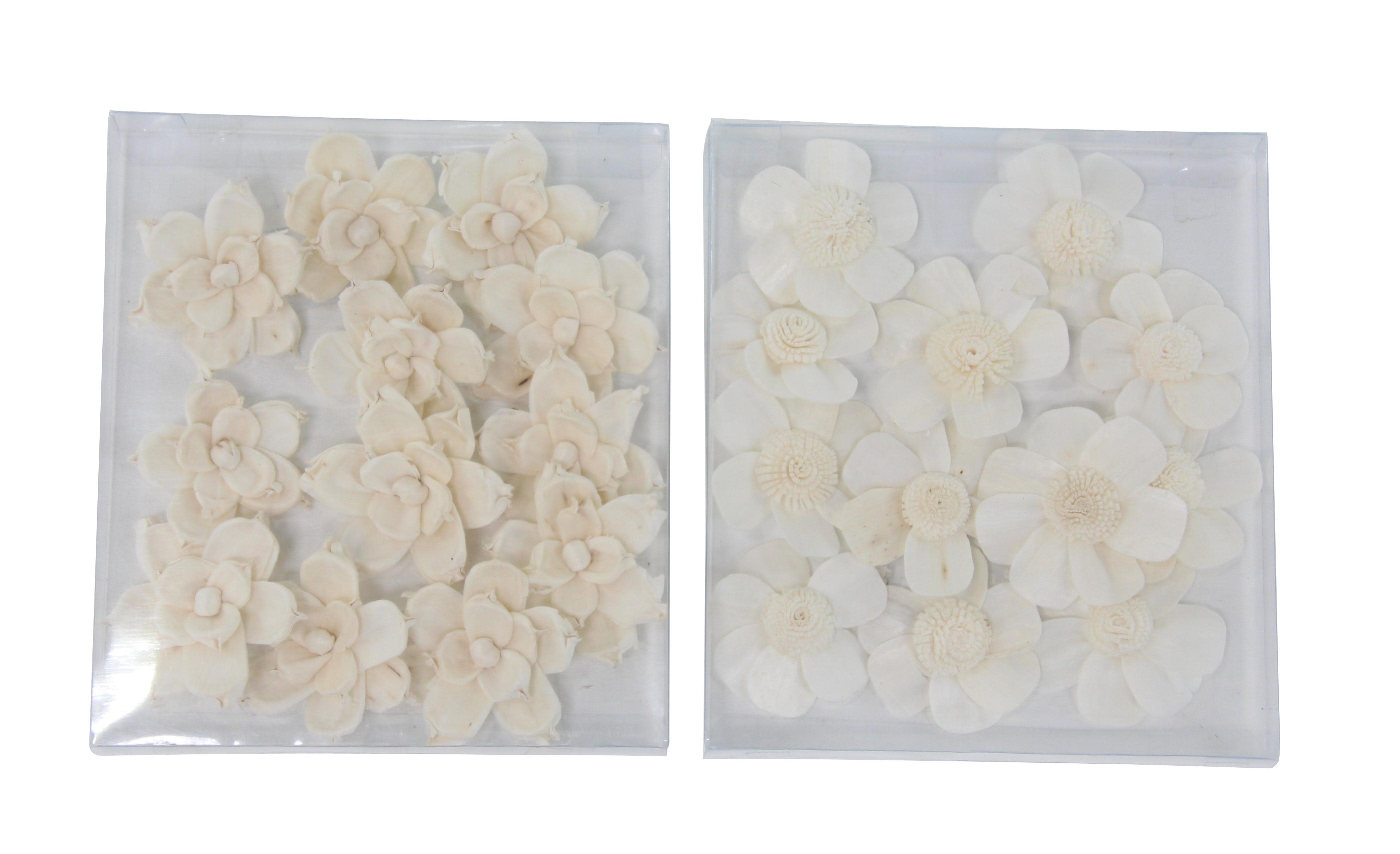 White Dried Plant  Handmade Orbs & Vase Filler, 24 PIECES 