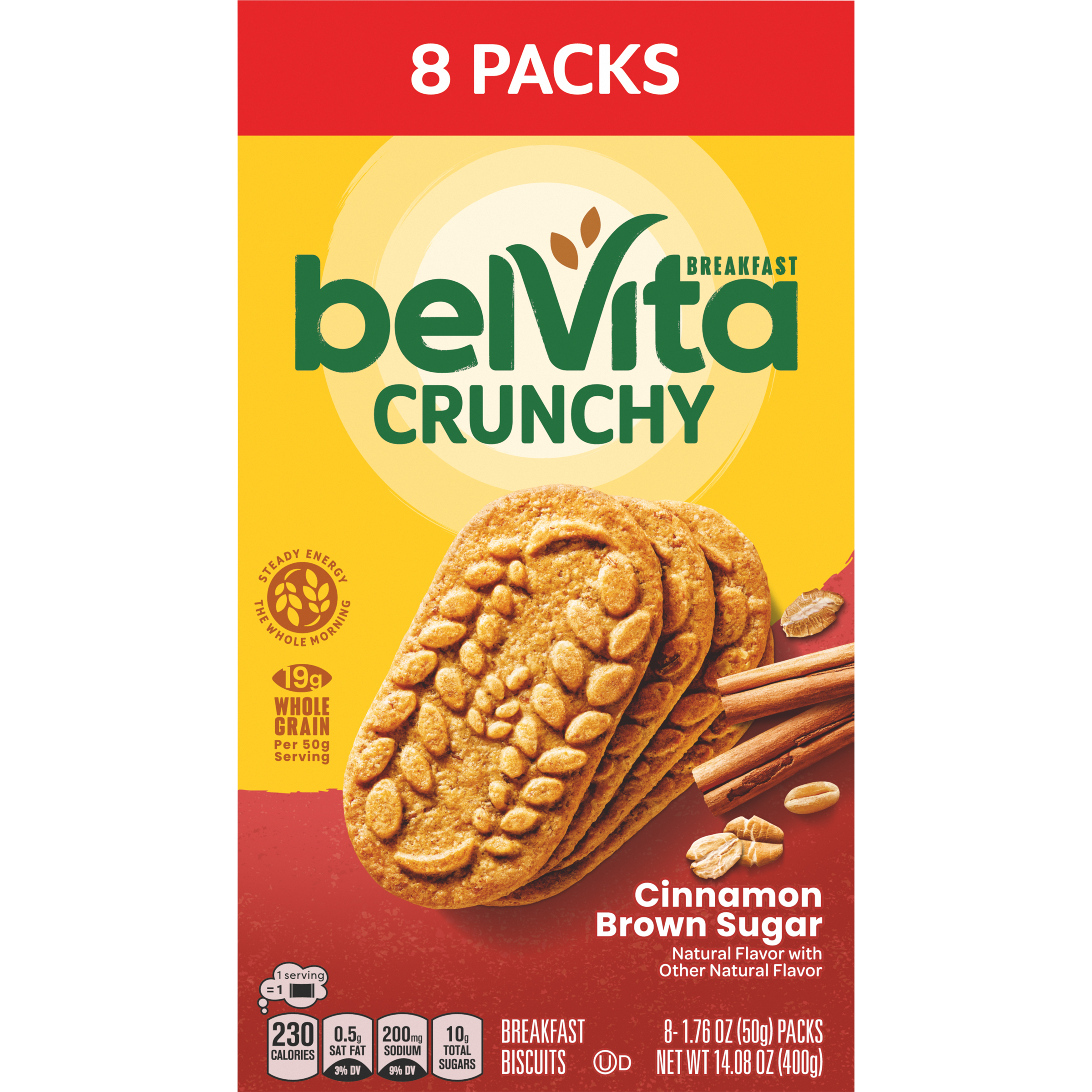 BELVITA Crunchy Cinnamon Brown Sugar Breakfast Biscuits 14.08 OZ-thumbnail-2