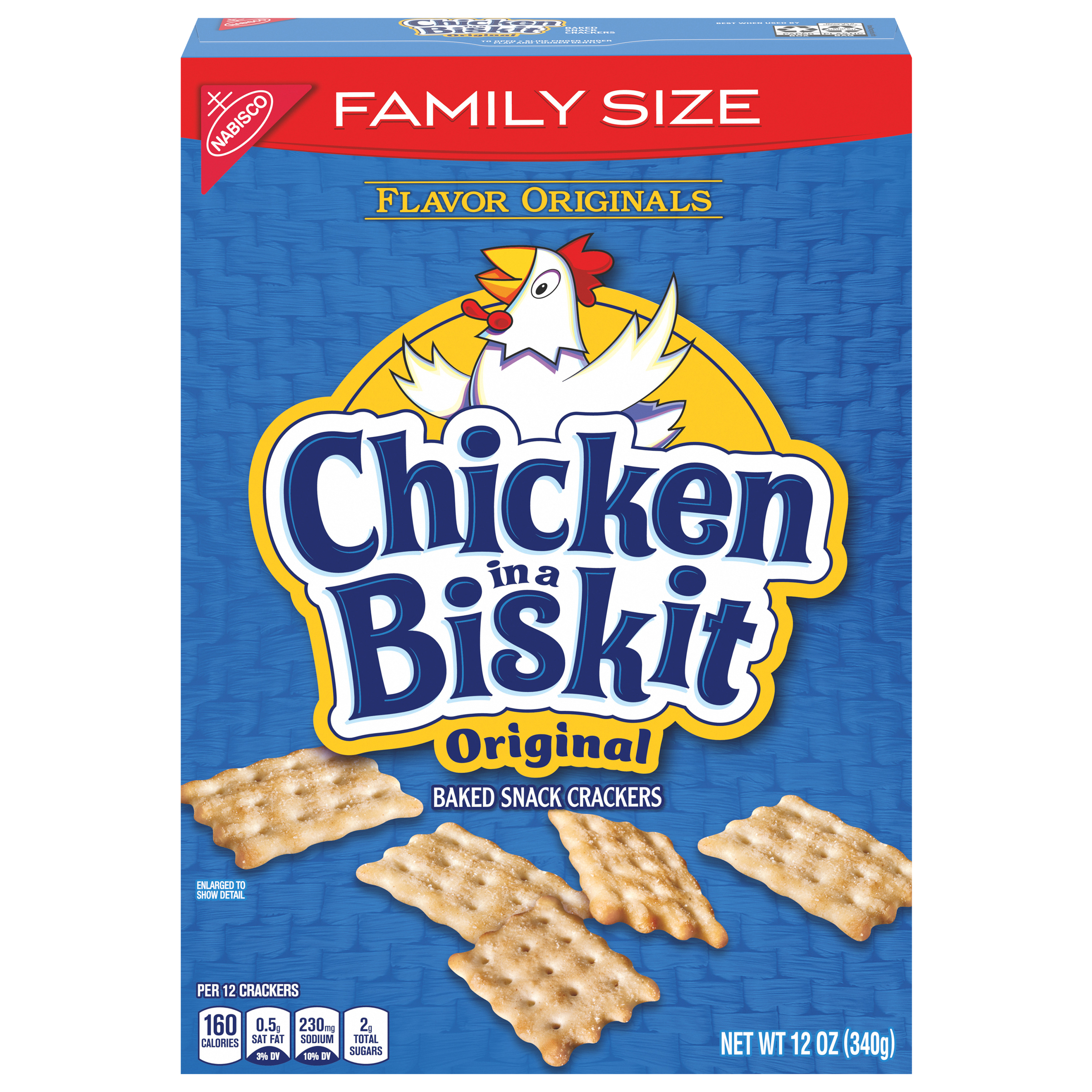 Chicken in a Biskit Original Baked Snack Crackers, Family Size, 12 oz-thumbnail-1