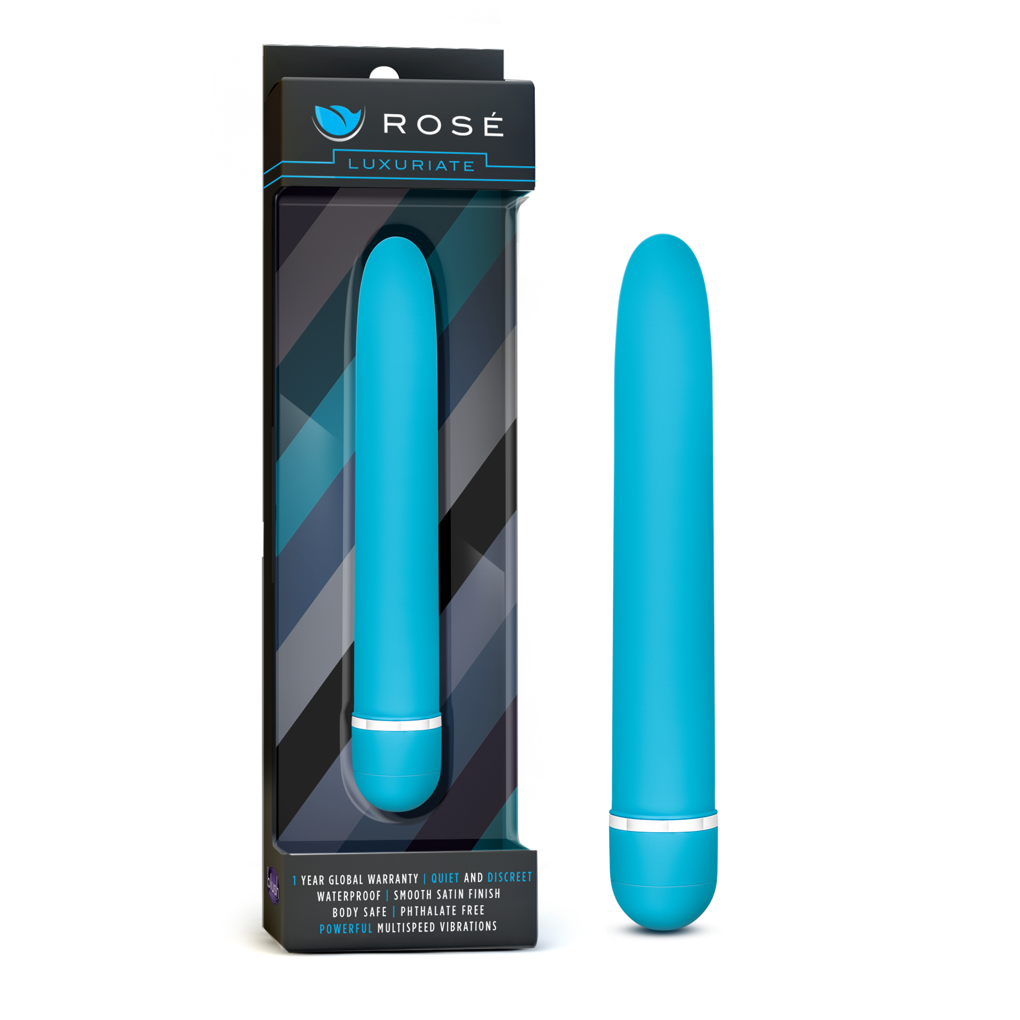 Blush Rose Luxuriate Blue 7-Inch Vibrator