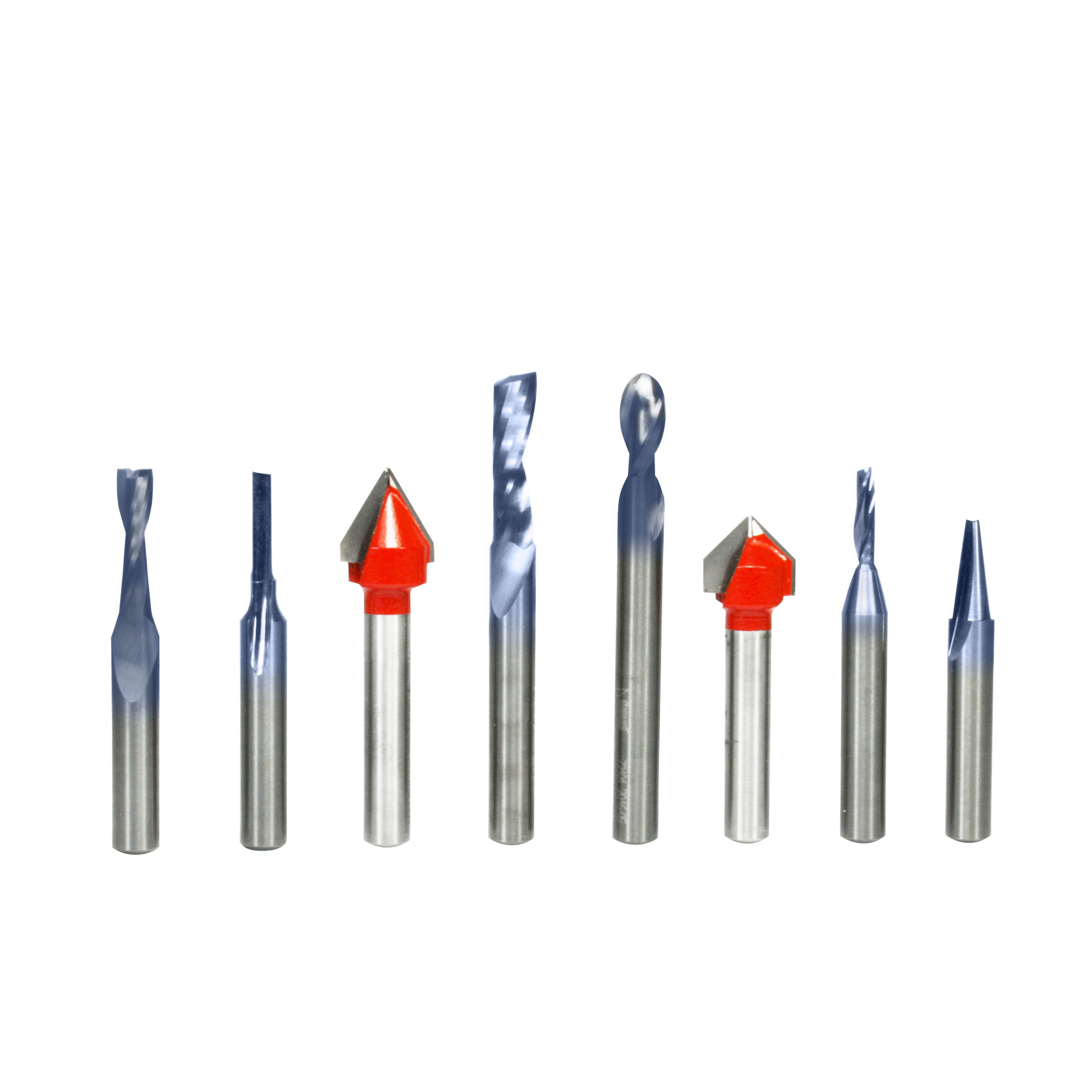 8 Piece CNC Router Bit General Purpose Set