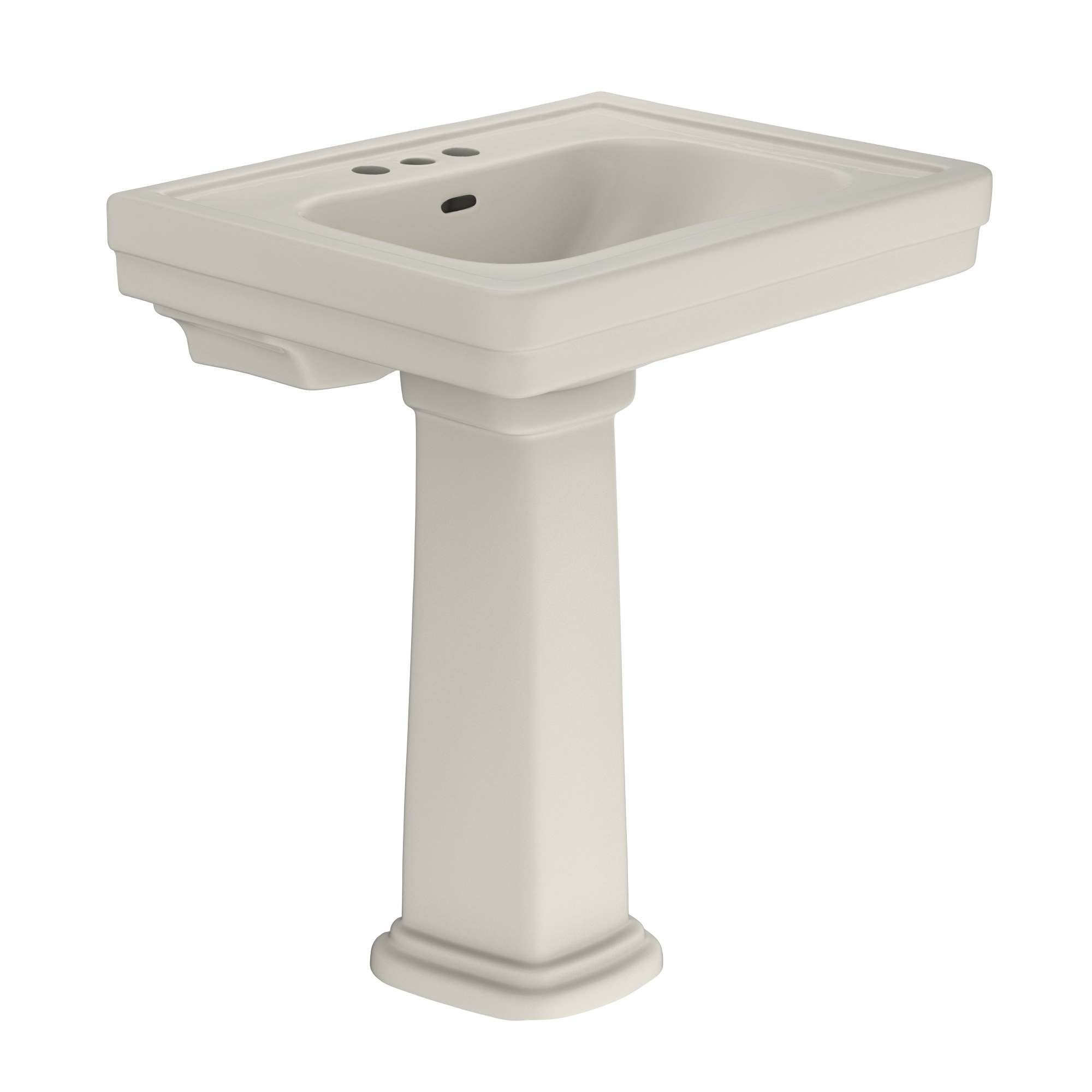 TOTO Promenade 27-1/2" x 22-1/4" Rectangular Pedestal Bathroom Sink for 4 inch Center Faucets, Sedona Beige, Vitreous China, LPT530.4N#12