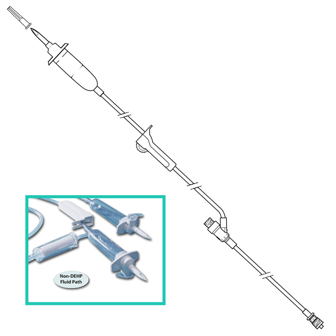 IV009N - IV Administration Set, 84", 10drp/ml w/Needleless Access Connector - 50/Case