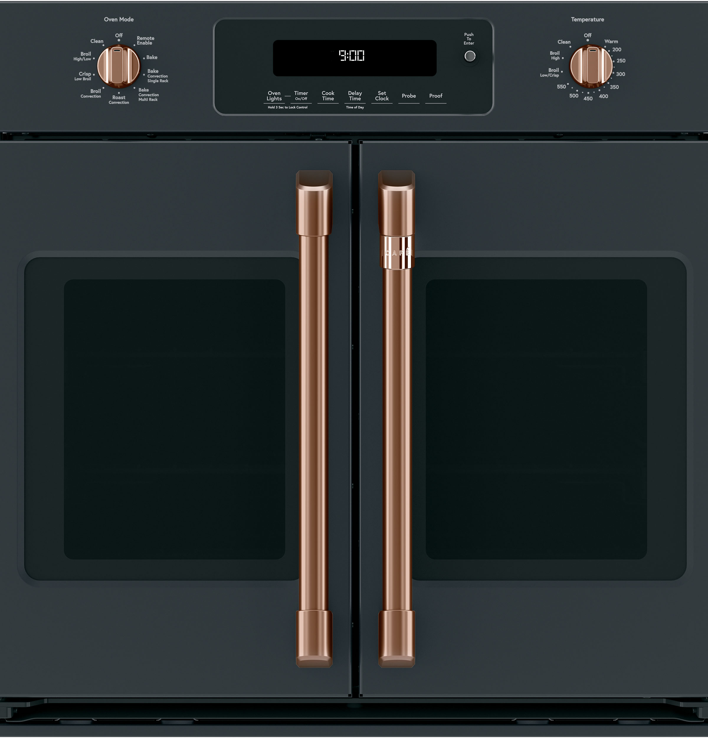 30" Width Hndl & Knob Kit for French-Dr Sgl Wall Ovens Brushed Copper For use w/ Wall Ovens — Not Connectable view 3