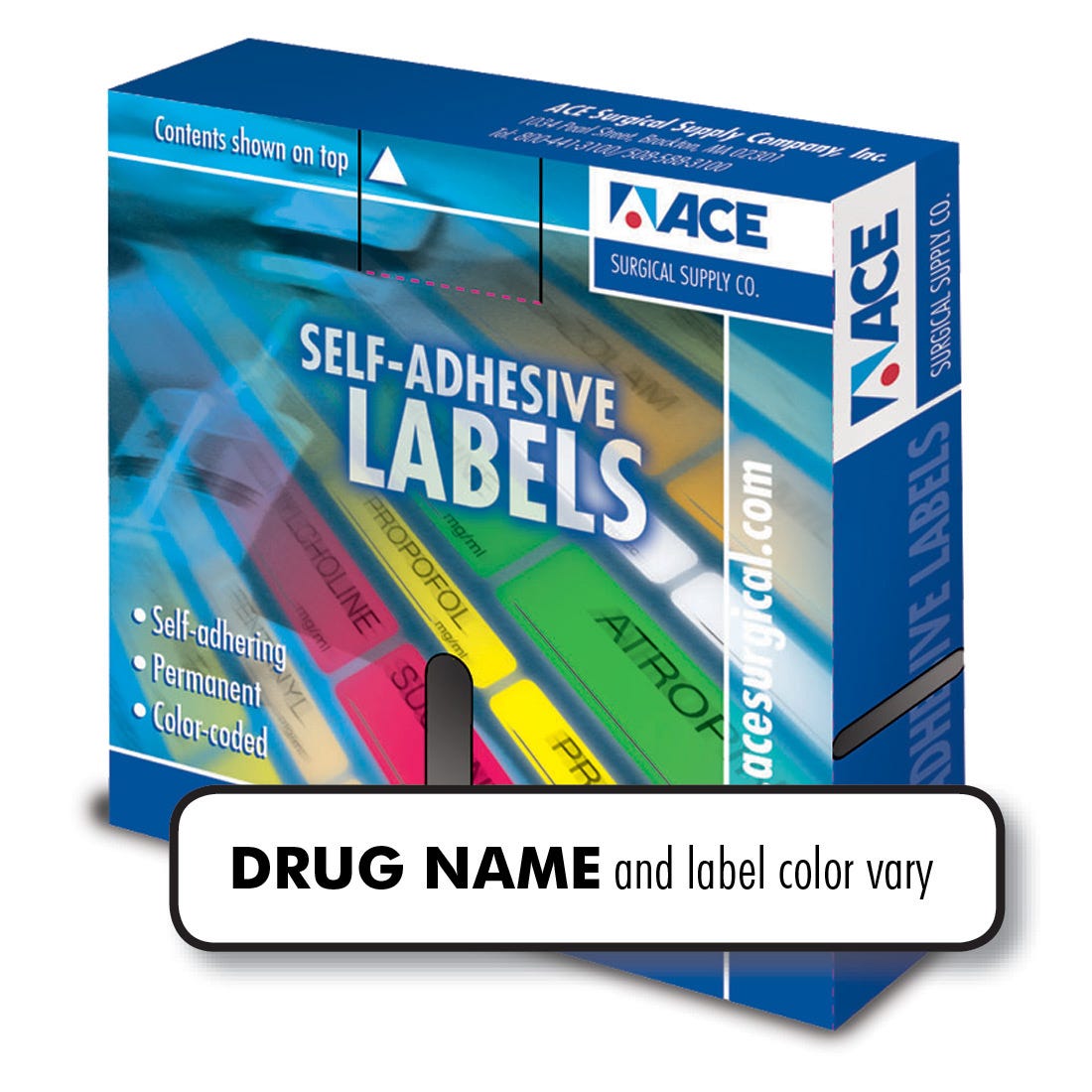 Nalbuphine, White/Black Medication Labels- 700/Roll