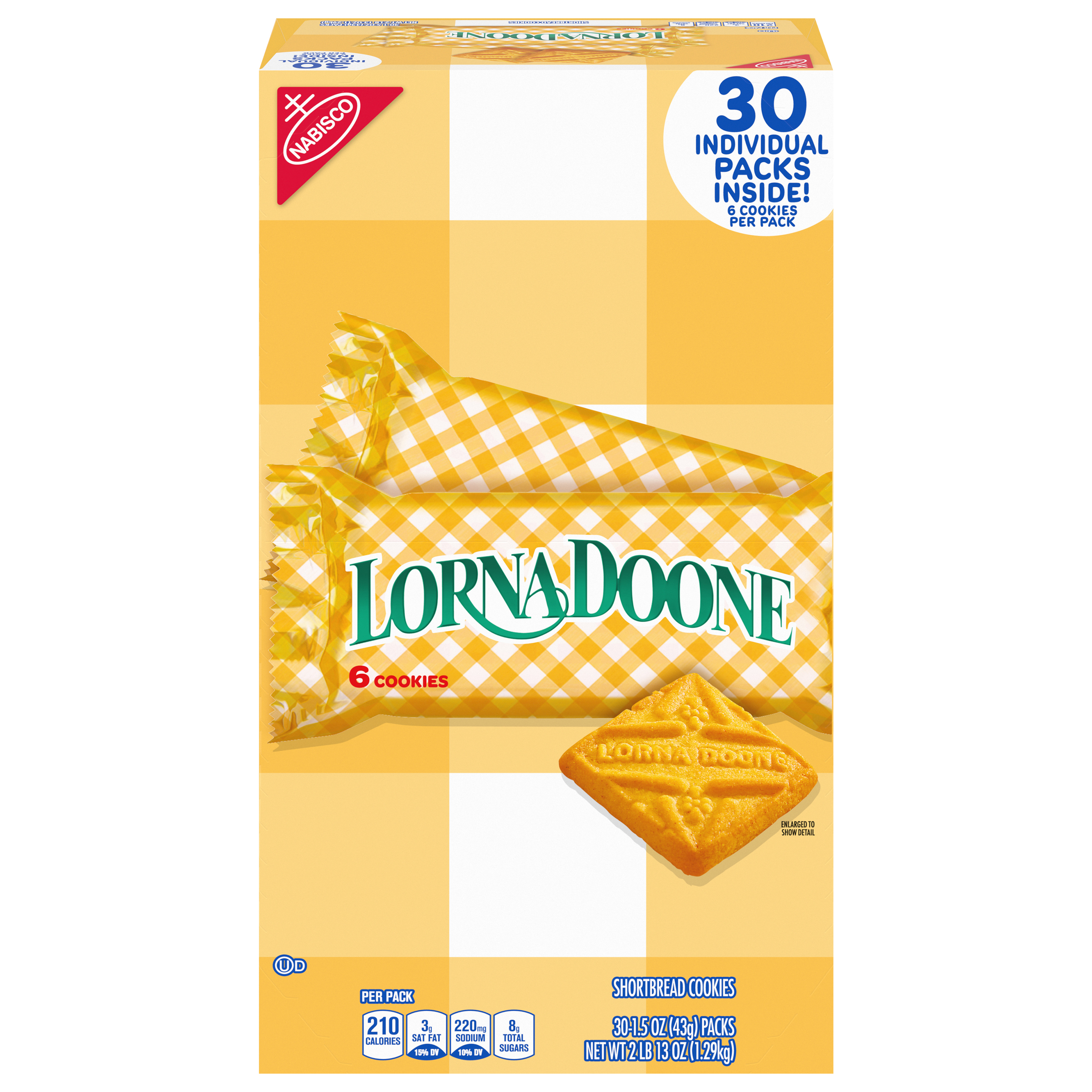 Lorna Doone Shortbread Cookies, 30 Snack Packs (6 Cookies Per Pack)