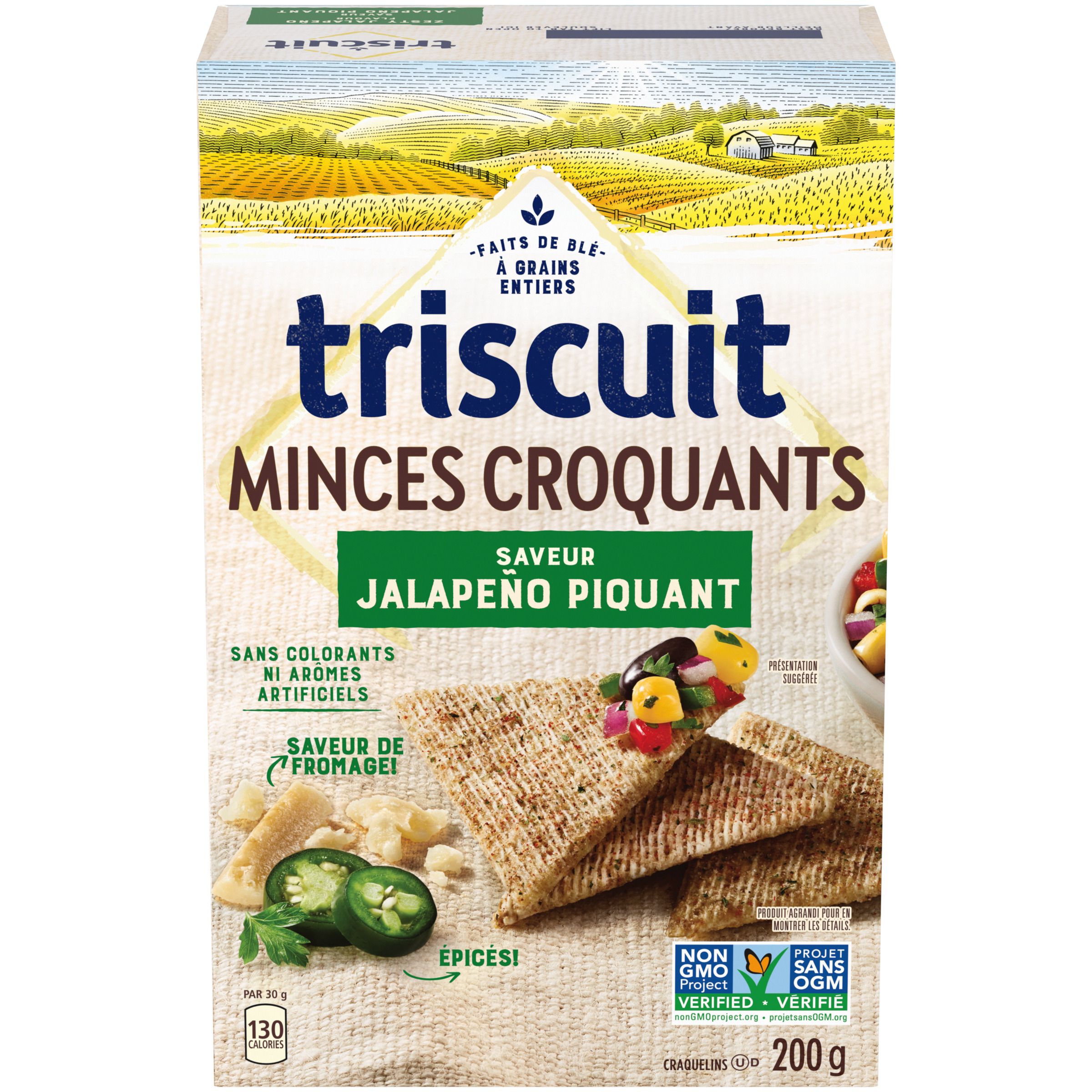 TRISCUIT minces et croquants, jalapeno piquant craquelins 200g-thumbnail-0