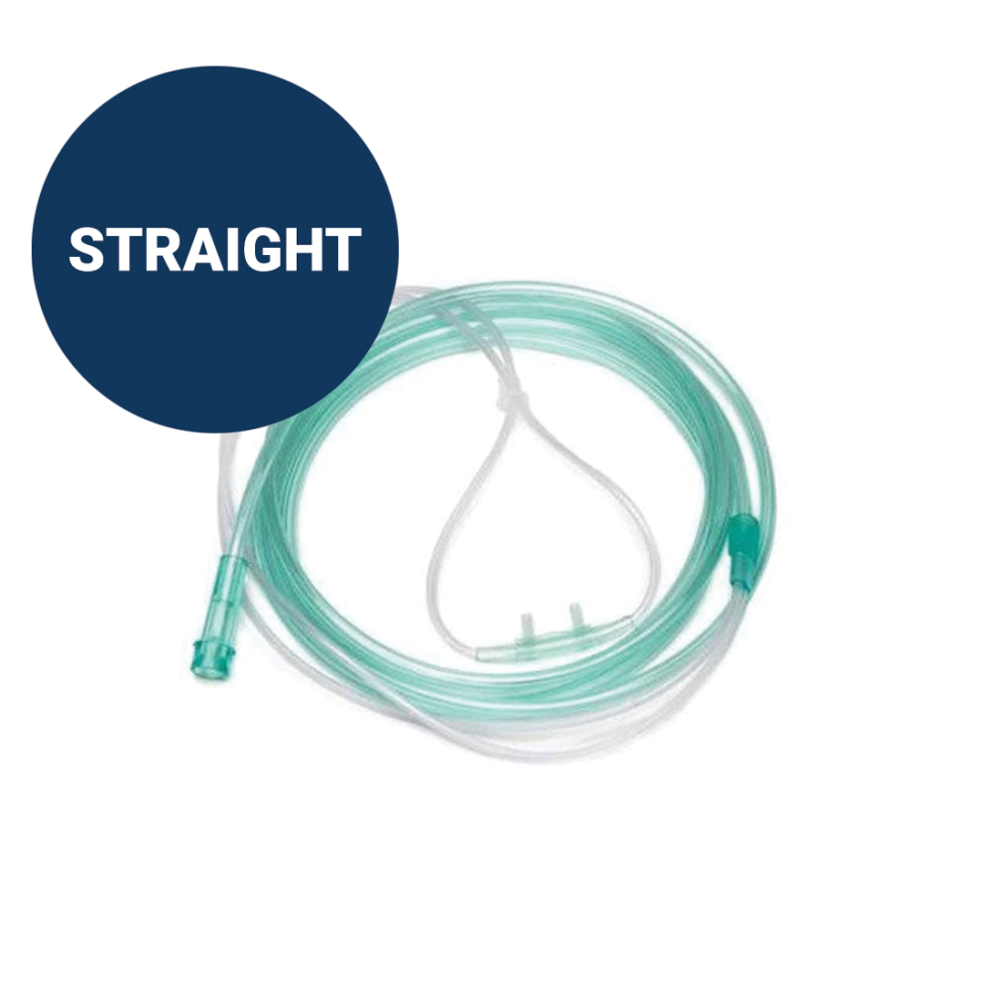 First Breath® Nasal Cannula, with 7' Tubing, Straight, Flared Tips, Over-the-Ear Style  - 50/Case