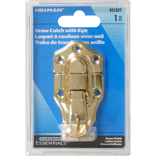 Hardware Essentials Ornamental Lockable Draw Catch Brass