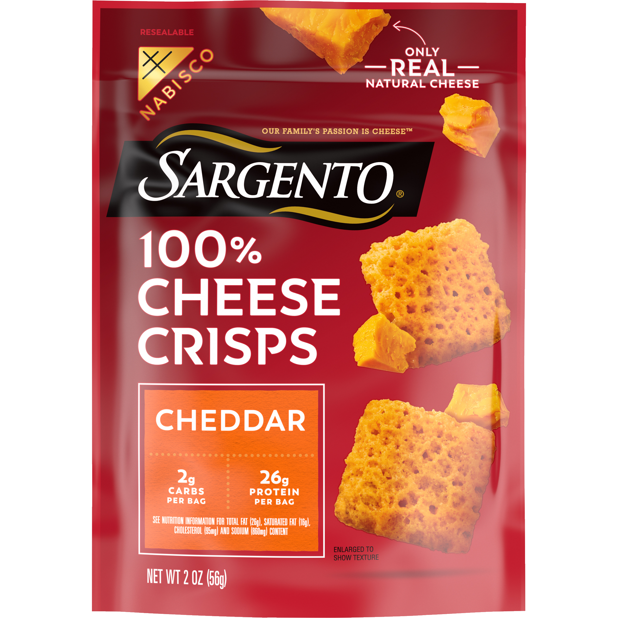 SARGENTO® 100% Cheese Crisps, Cheddar, 2 oz-1