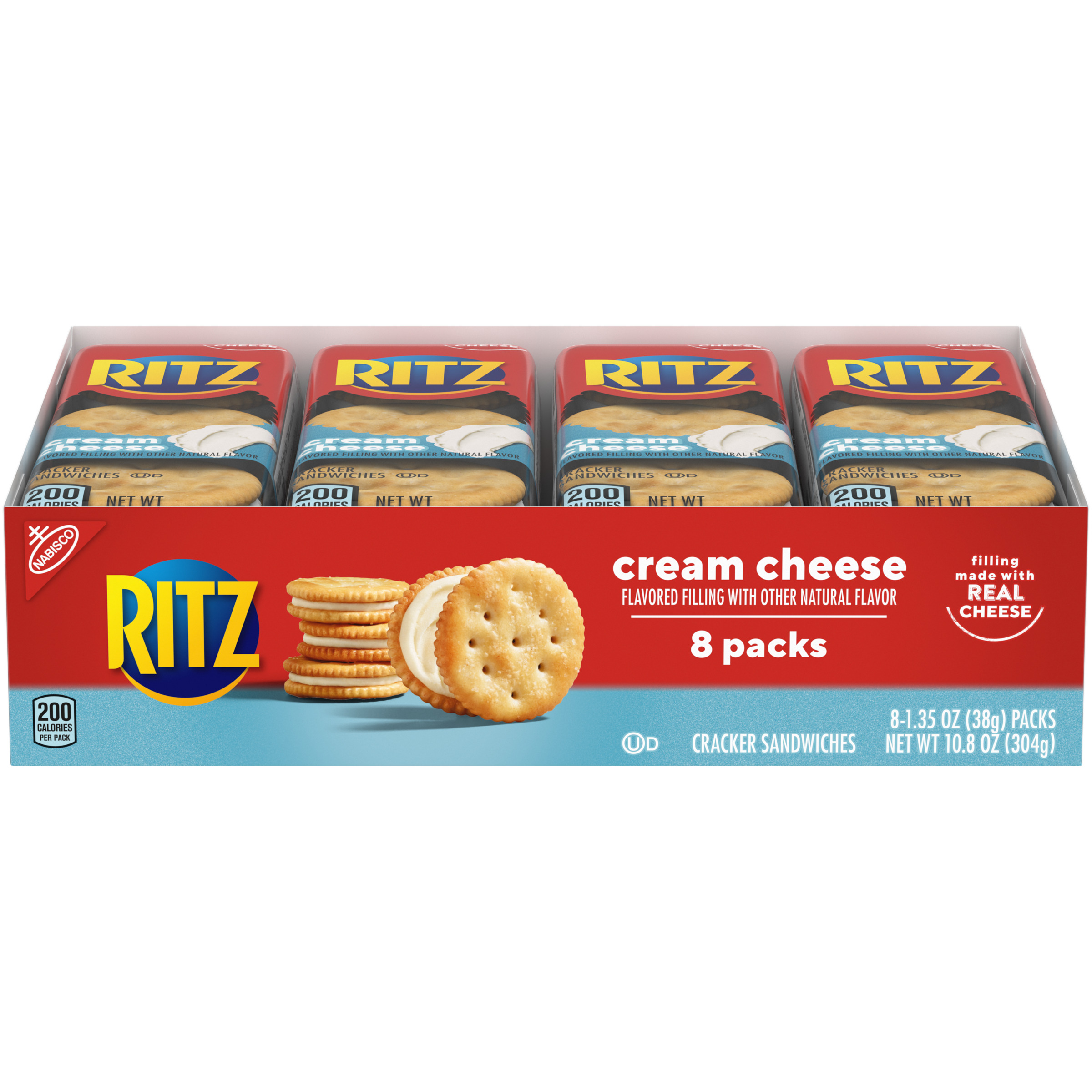 RITZ Cream Cheese Sandwich Crackers, 8 - 1.35 oz Packs-0